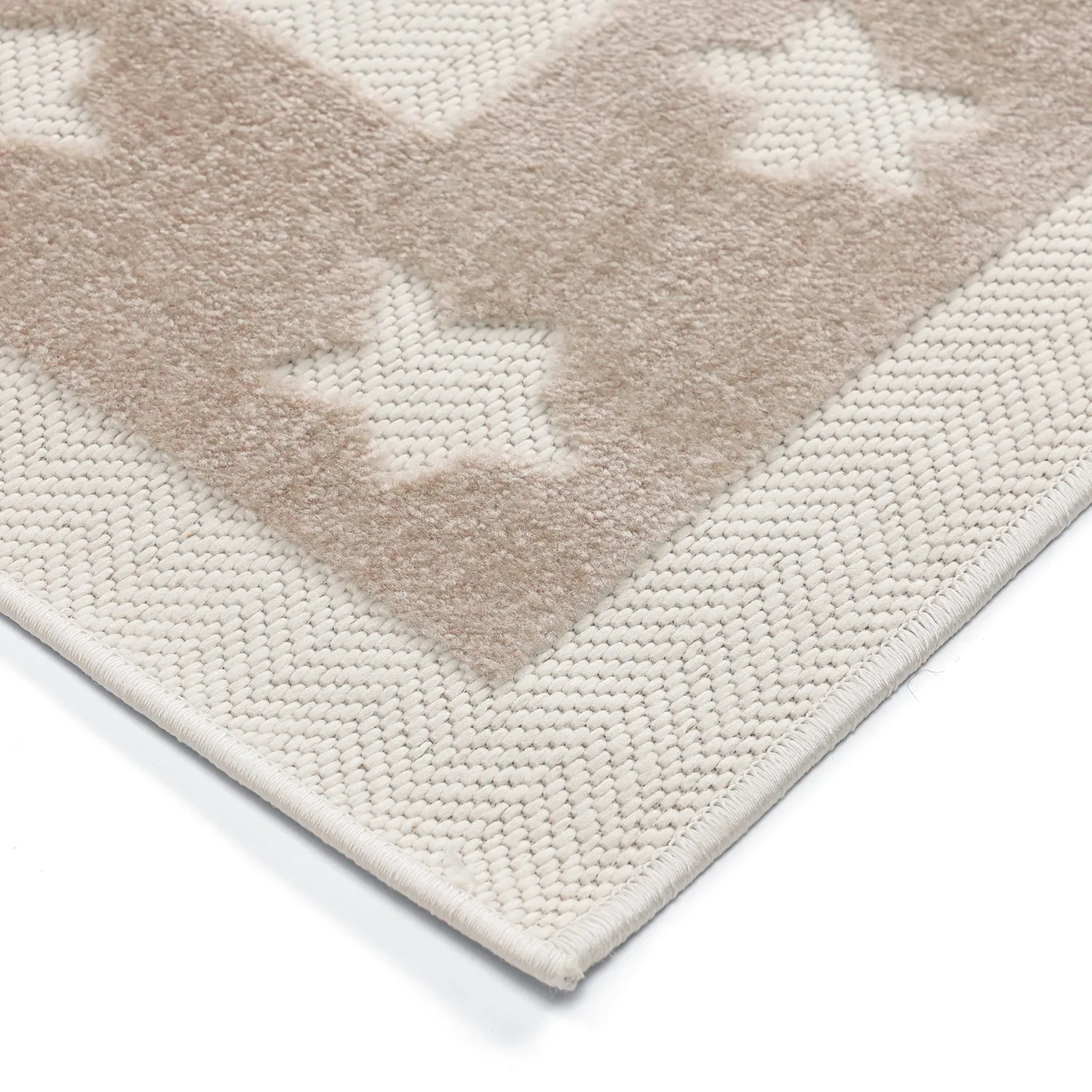 Kinderteppich - Star Frame (creme/braun)