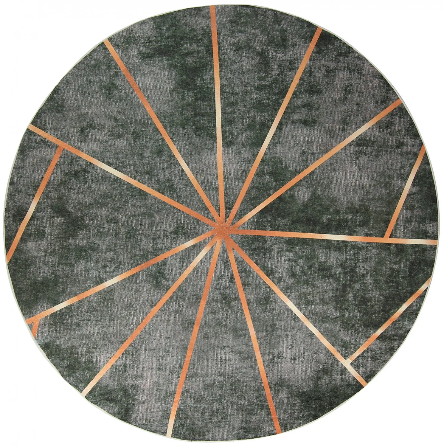 Rund Teppich - Bellizzi (grün/orange)
