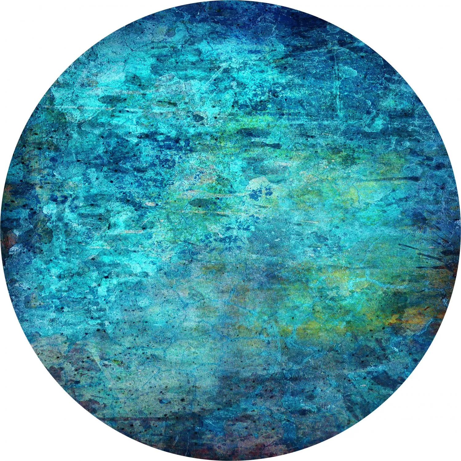 Rund Teppich - Pardos (blau)