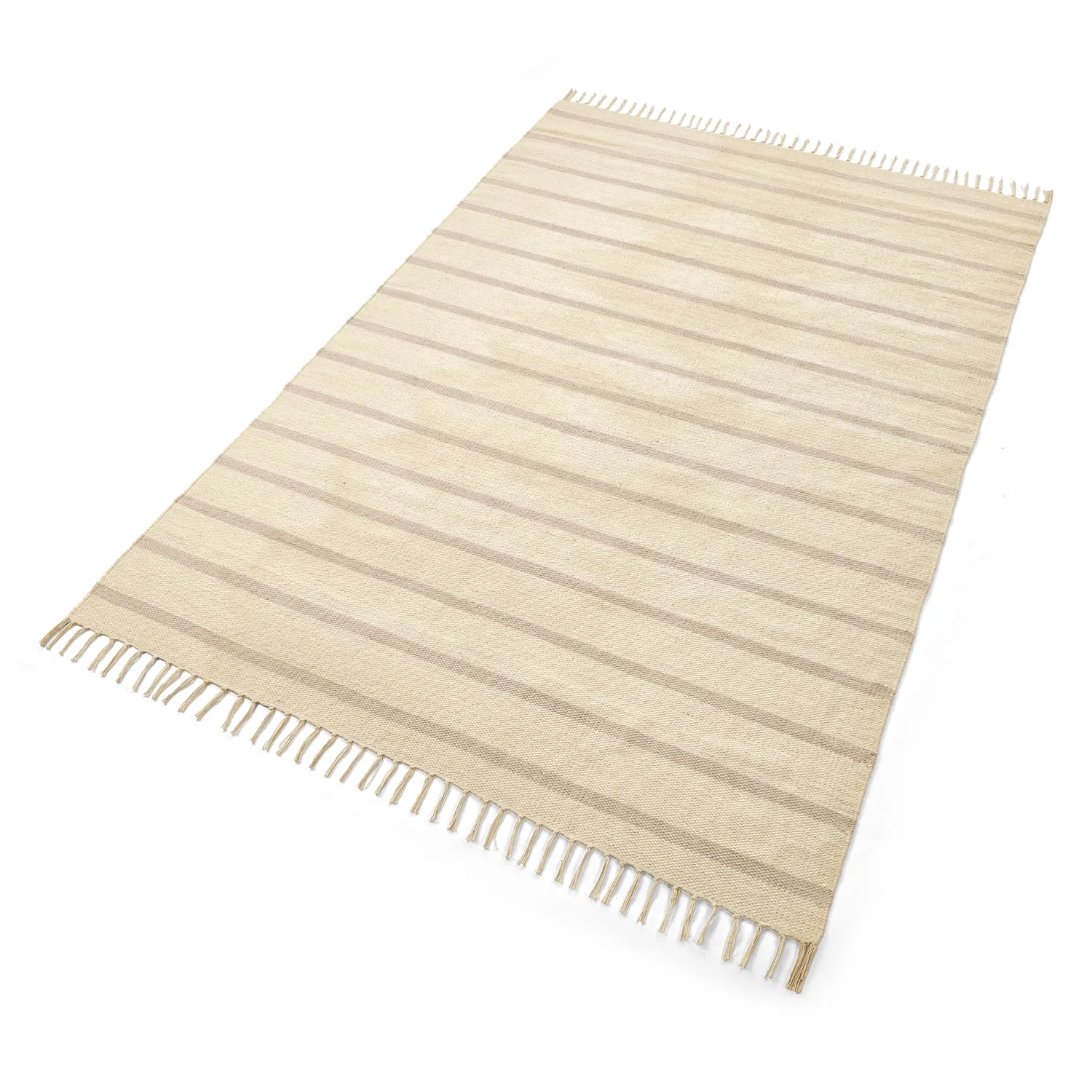 Baumwollteppich - Helle (offwhite/grau)