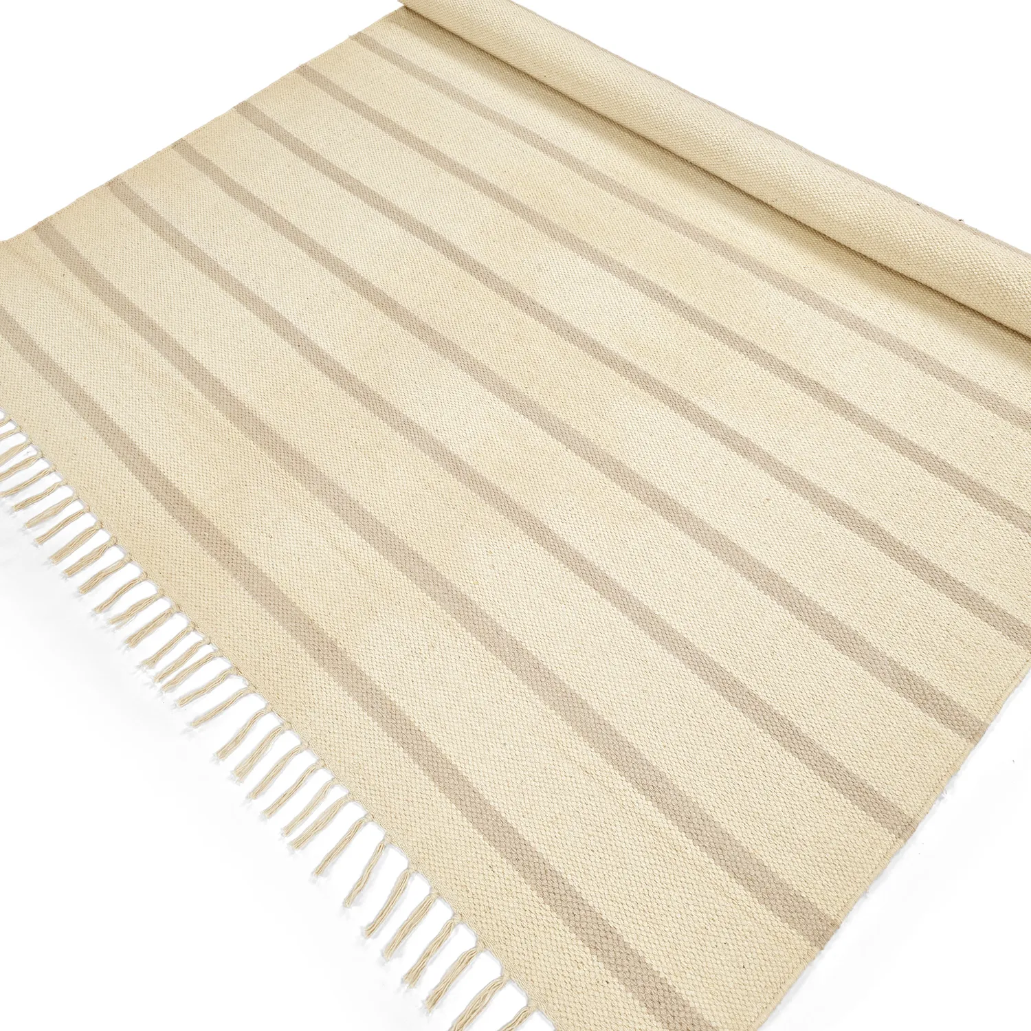 Baumwollteppich - Helle (offwhite/grau)