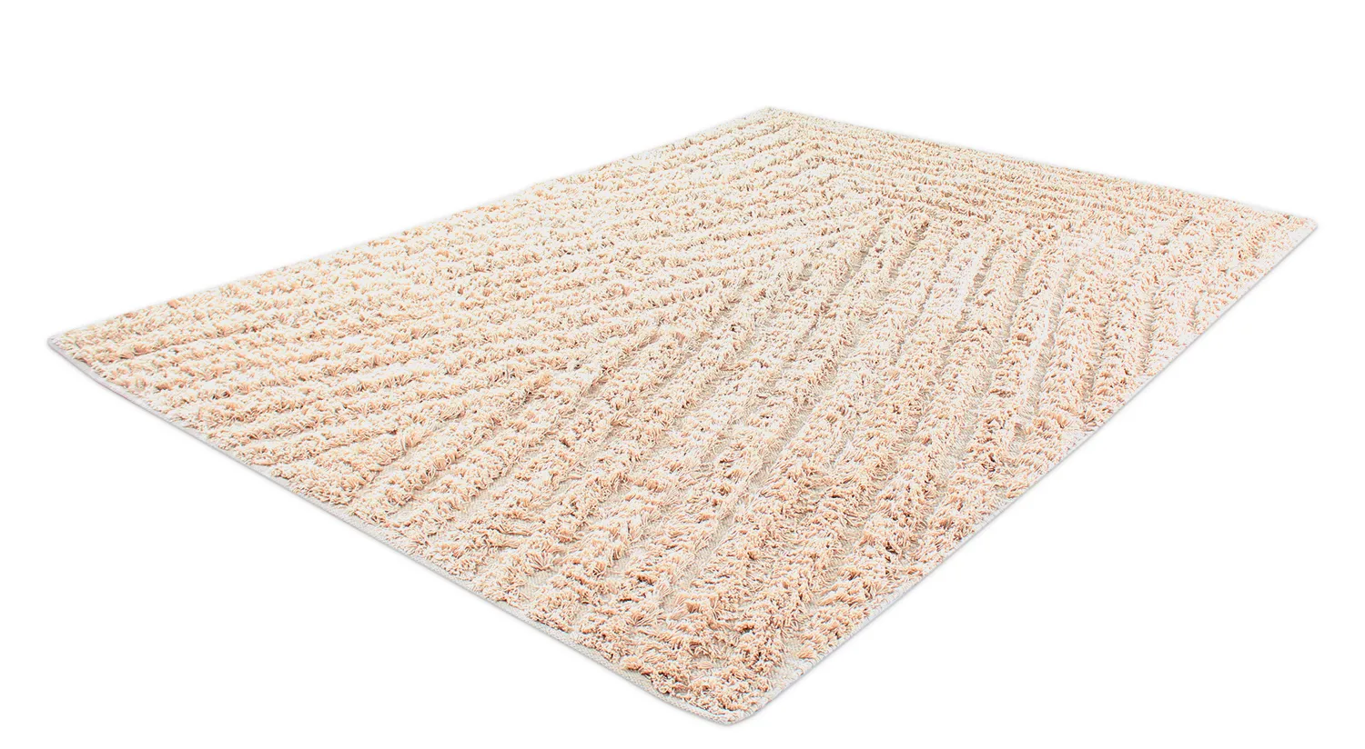 Hochflorteppiche - Indra Natural Cotton Shaggy (beige)
