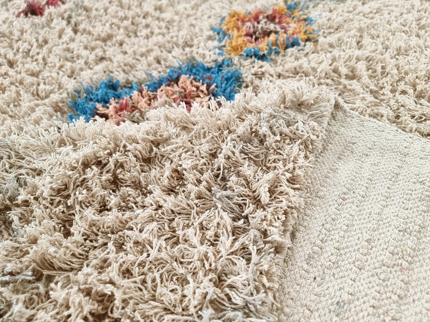 Hochflorteppiche - Marden Natural Cotton Shaggy (beige/multi)
