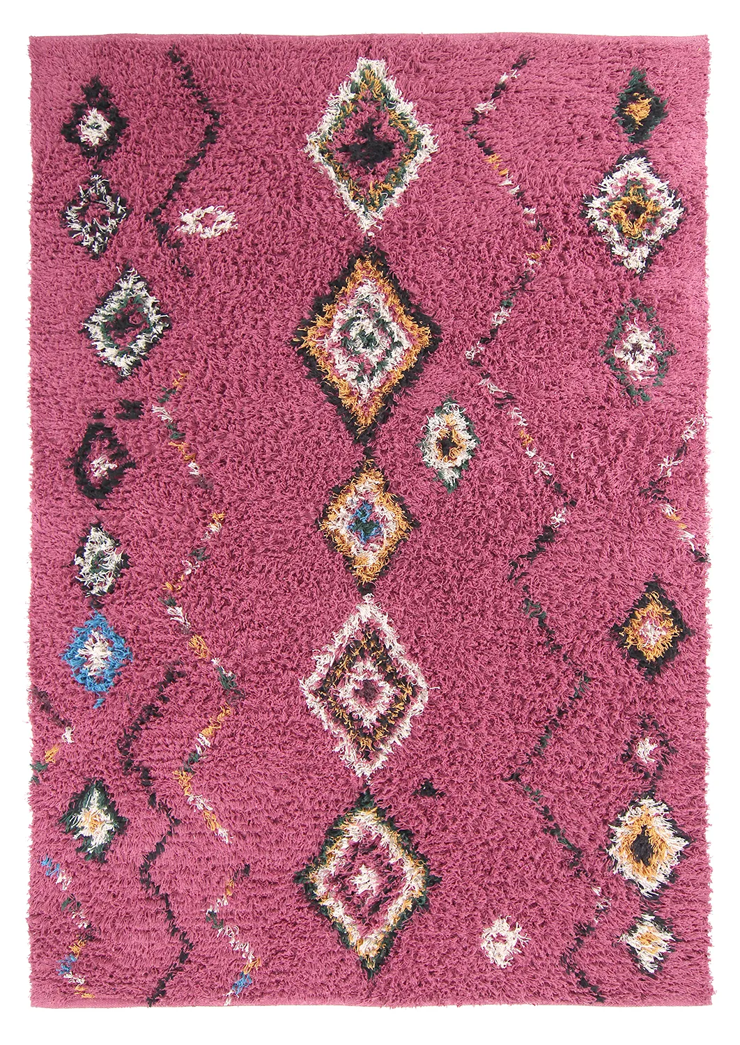 Hochflorteppiche - Nyle Natural Cotton Shaggy (rosa/multi)