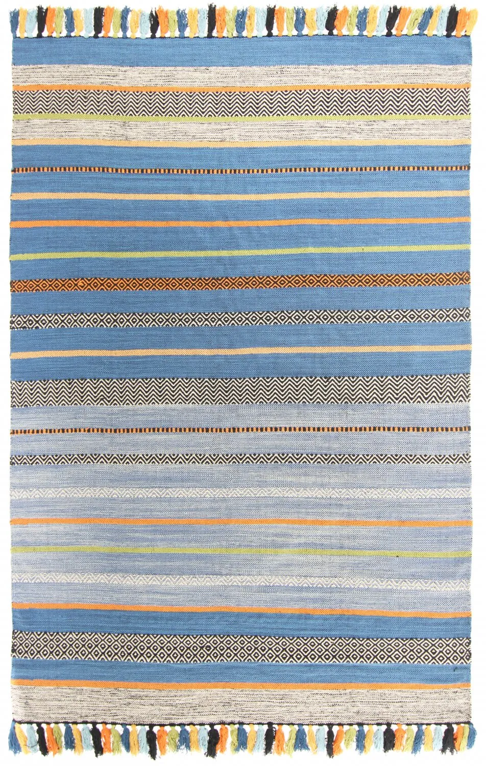 Baumwollteppich - Bouira (blau/multi)