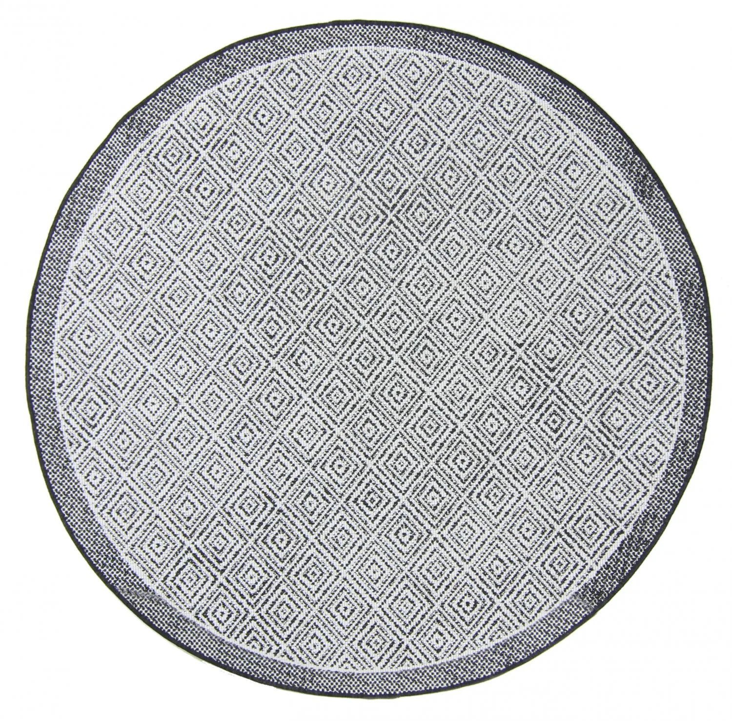 Rund Teppich - Monsaraz (schwarz)