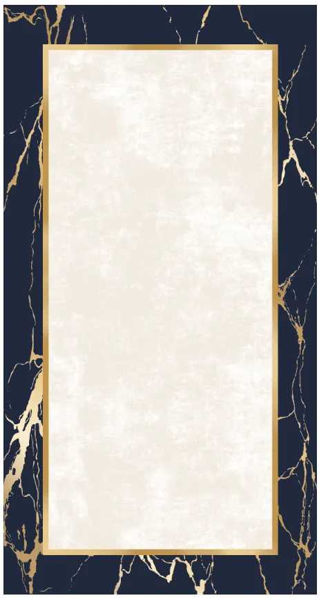 Wilton-Teppich - Cerasia (blau/weiß/gold)