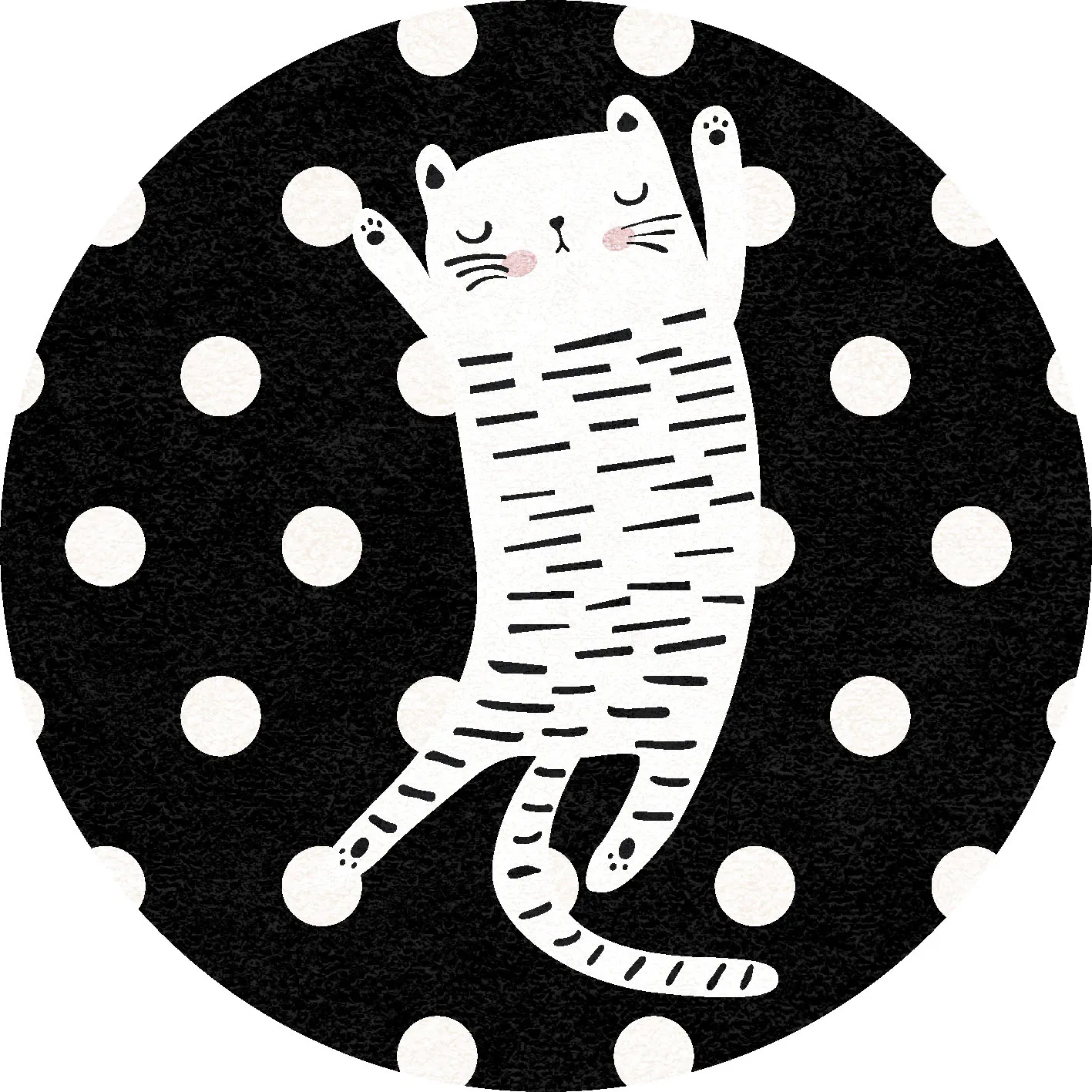 Runde Teppiche - Sleepy Kitten (multi)