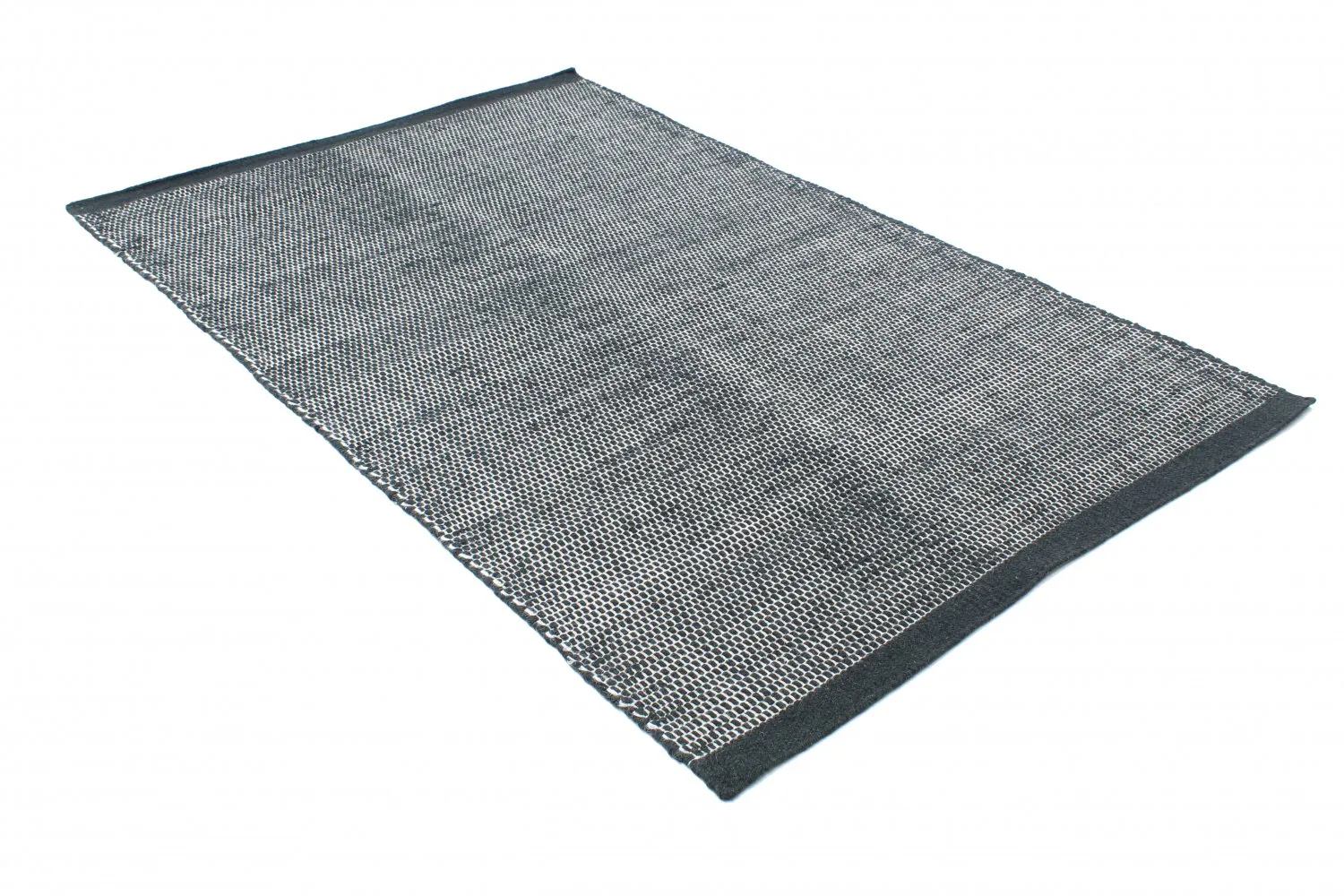 Wollteppich - Coastal (schwarz/weiß)