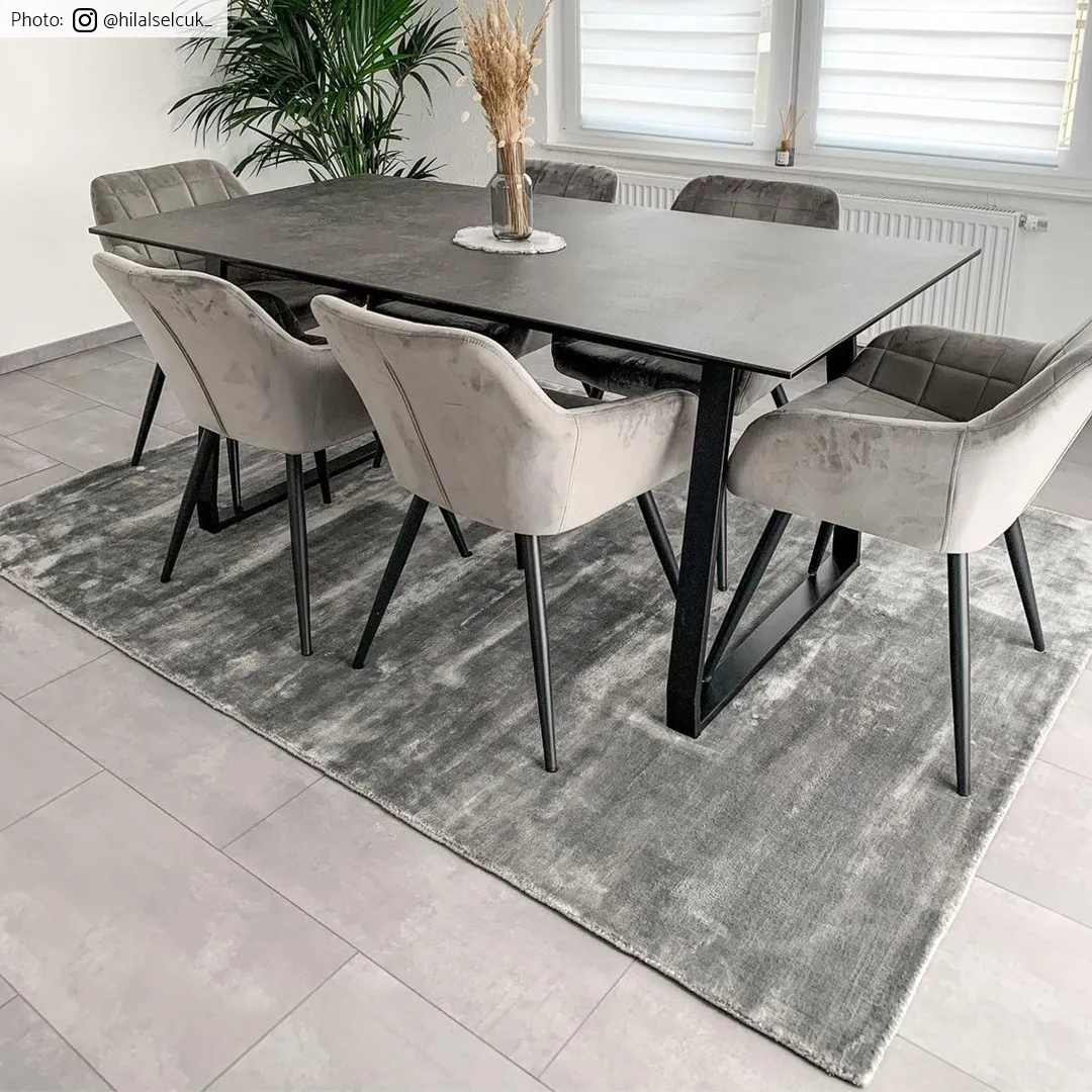 Viskose-teppich - Jodhpur Special Luxury Edition (grau)