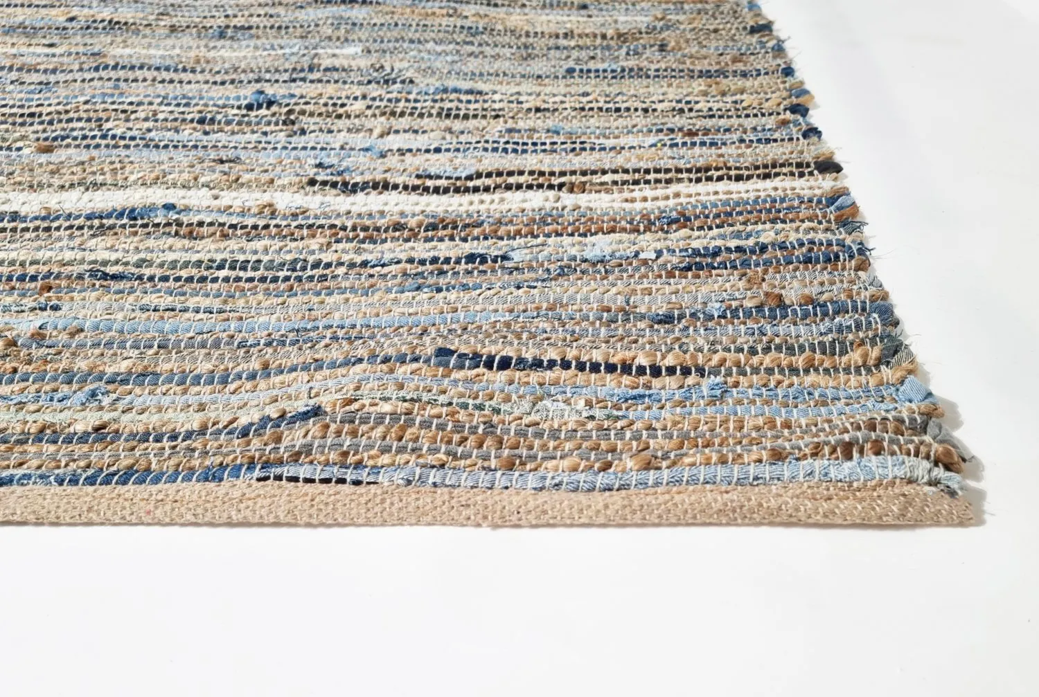 Flickenteppich - Darsi (blau/beige)