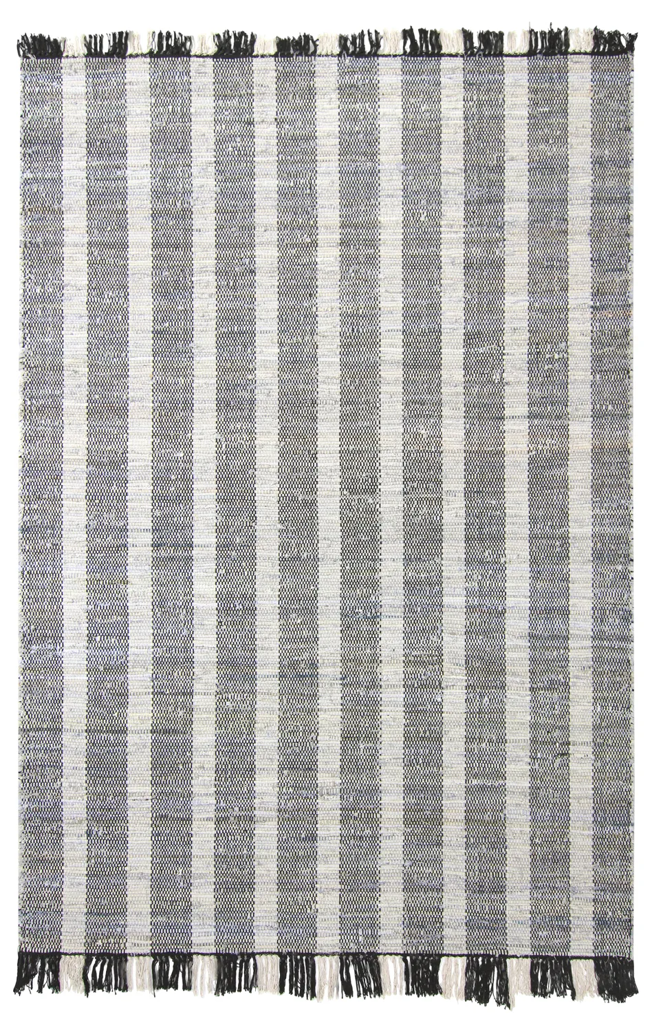 Denim-Teppich - Ally (schwarz/cremeweiß)