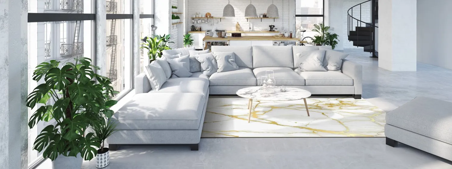 Wilton-Teppich - Cesina (stone/weiß/gold)