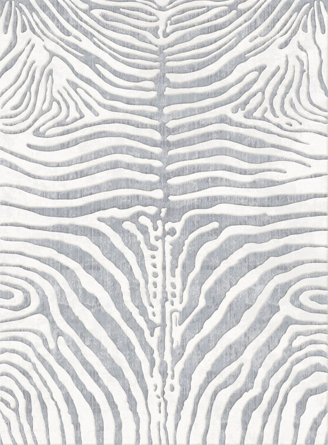 Wilton-Teppich - Zebra (grau/weiß)