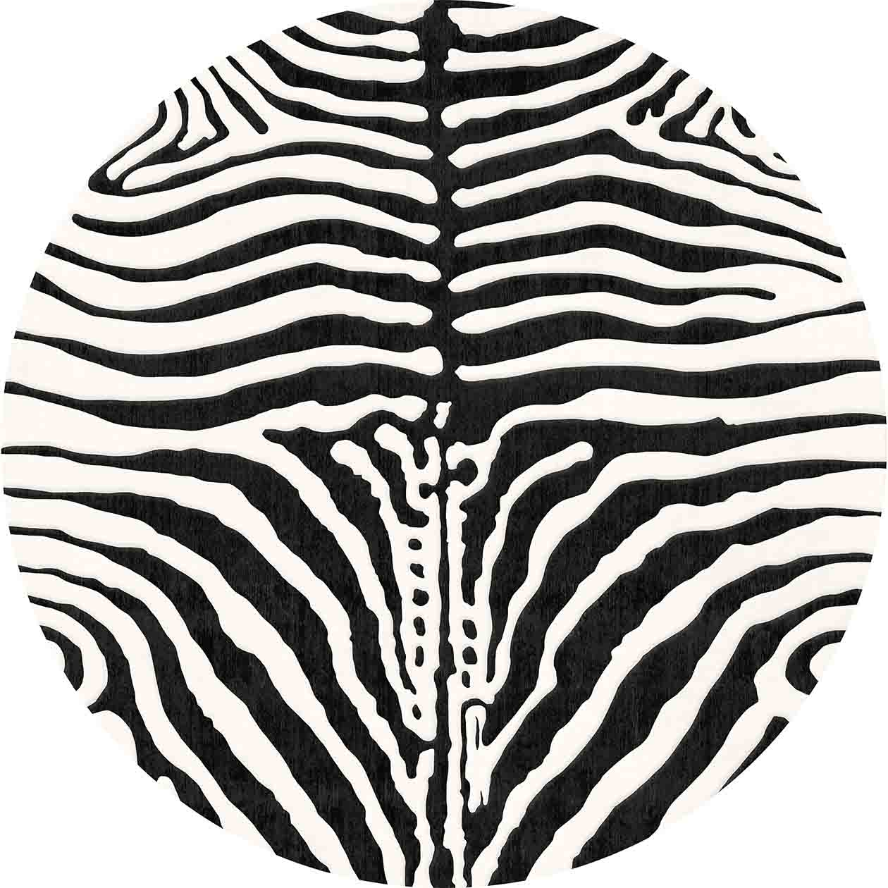 Rund Teppich - Zebra