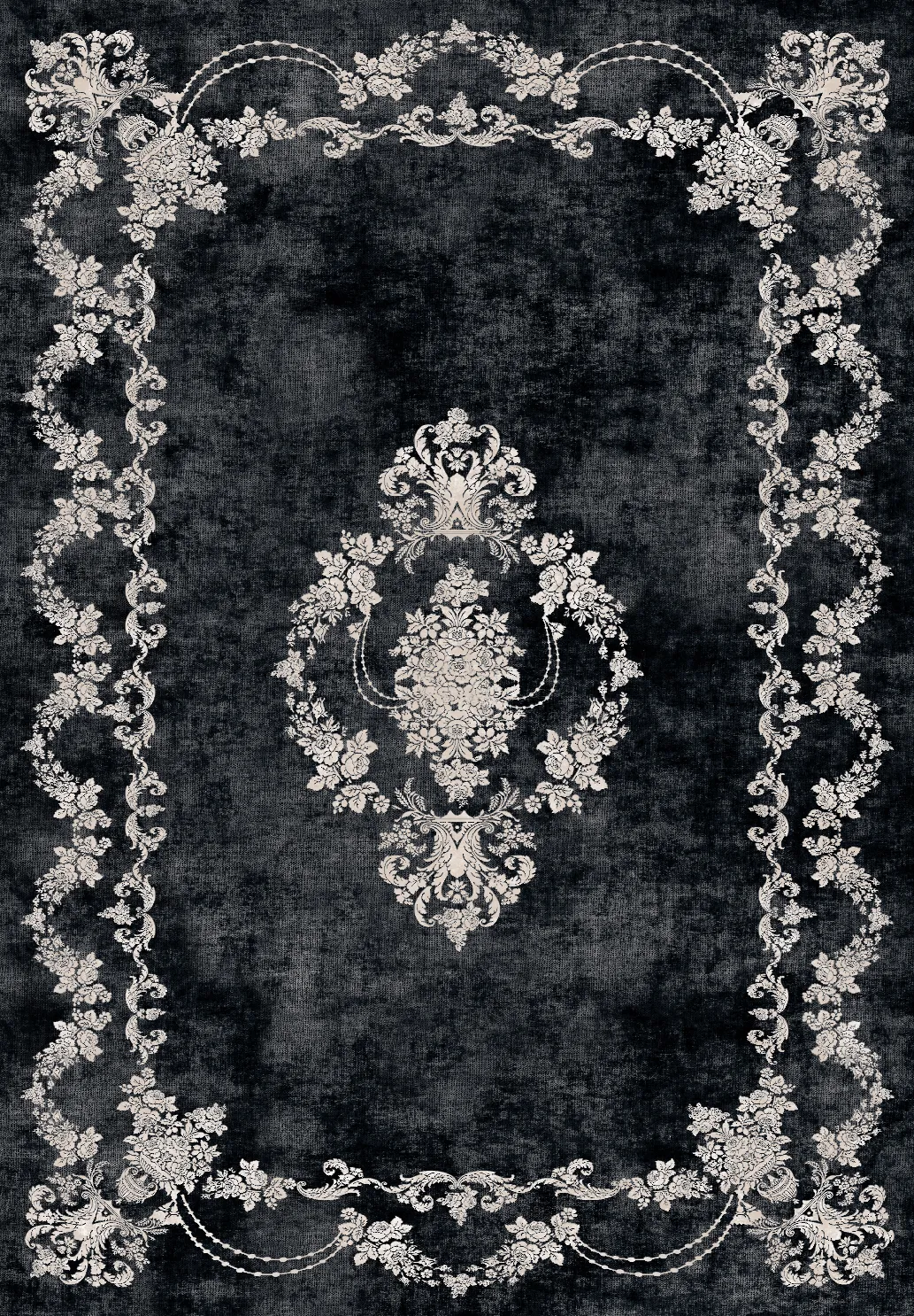 Wilton-Teppich - Taknis (schwarz)