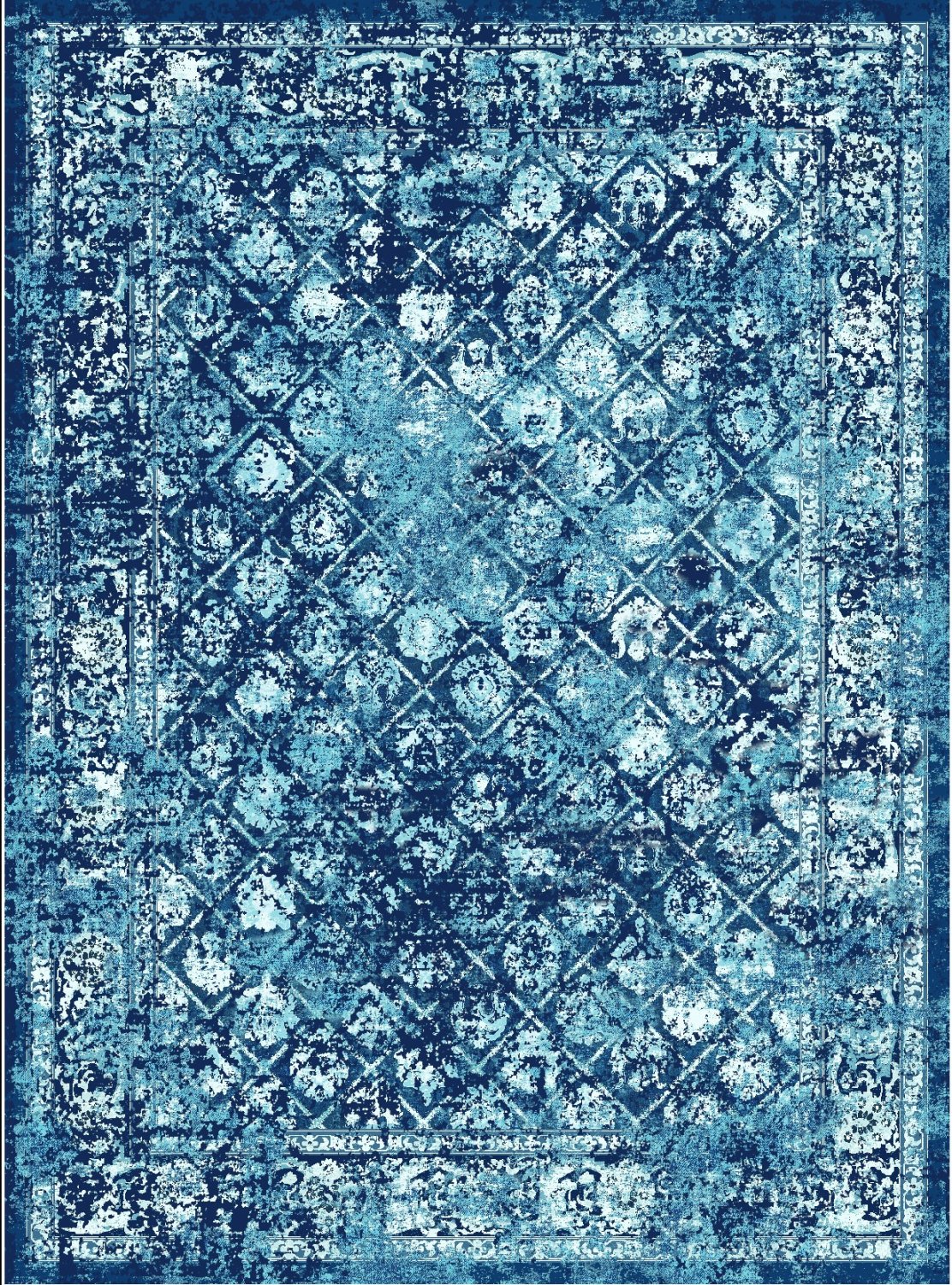 Wilton-Teppich - Douz (blau)