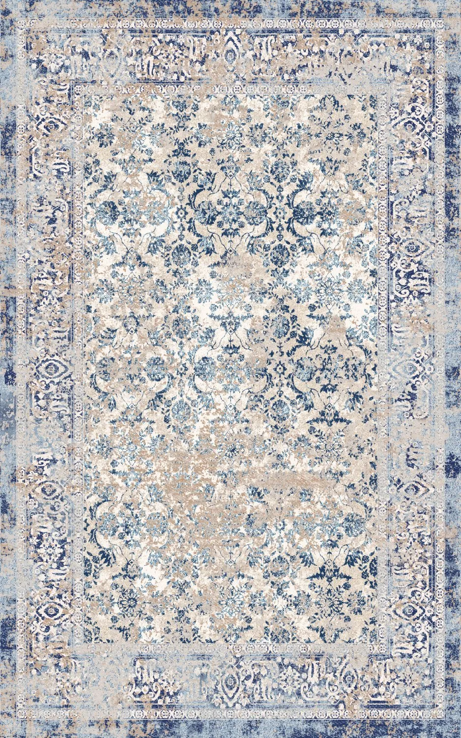 Wilton-Teppich - Denizli (blau)
