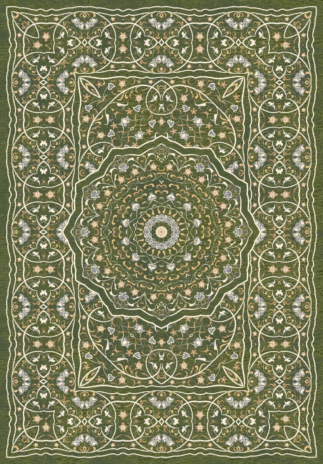 Wilton-Teppich - Yvette (grün)
