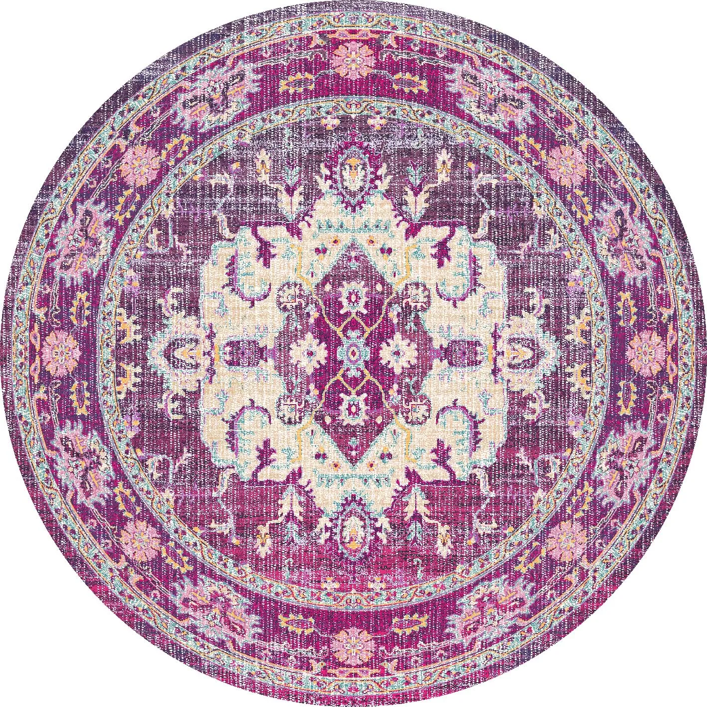 Rund Teppich - Siliana (rosa)