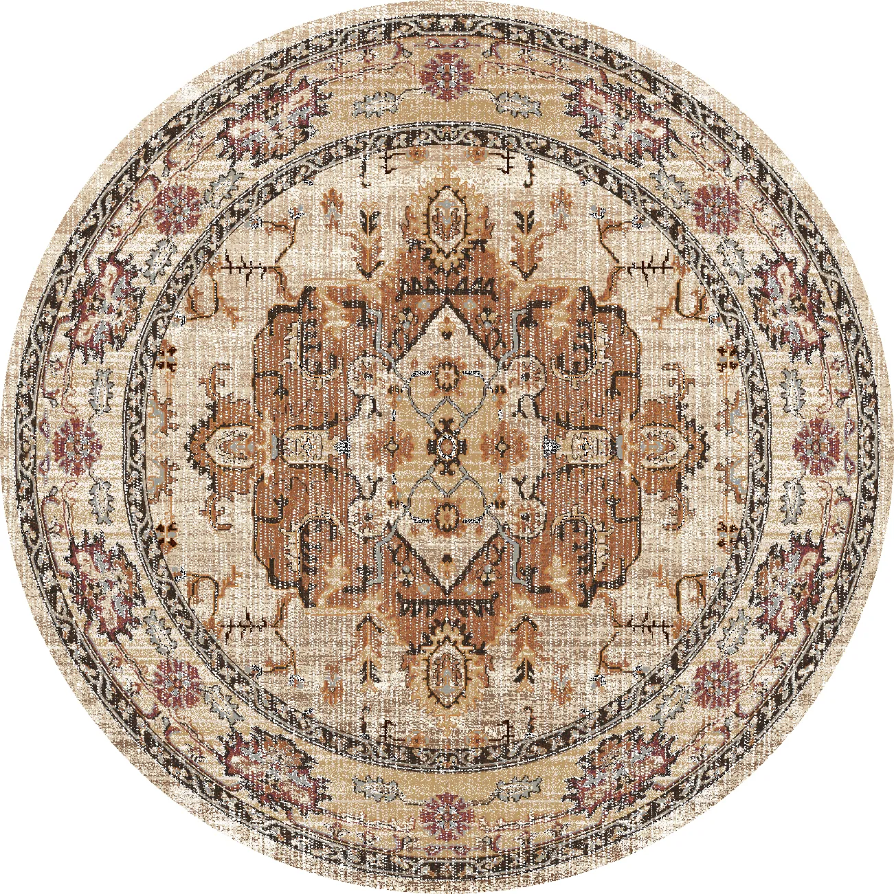 Rund Teppich - Siliana (beige)