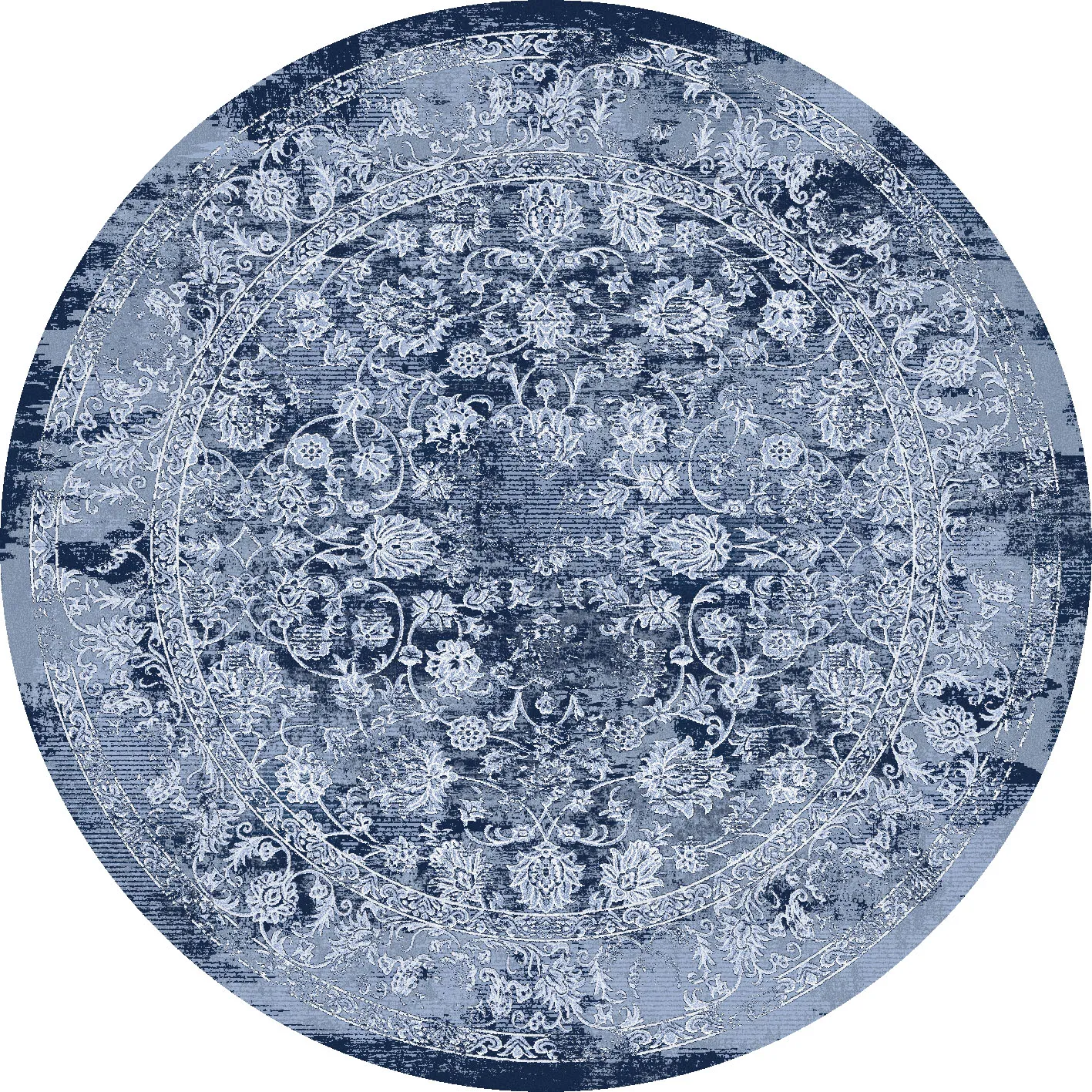 Rund Teppich - Amaya (blau)