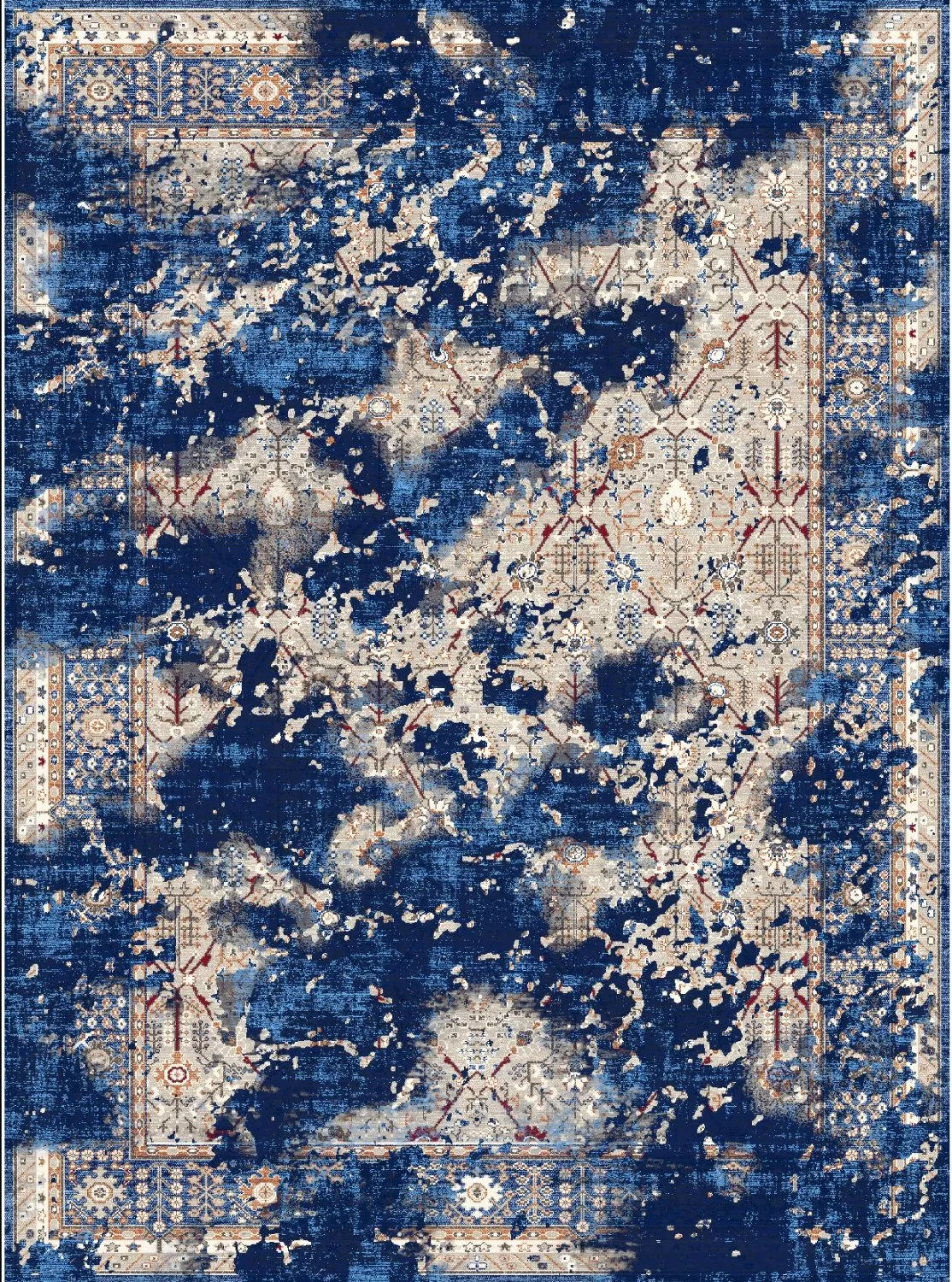 Wilton-Teppich - Temima (blau)