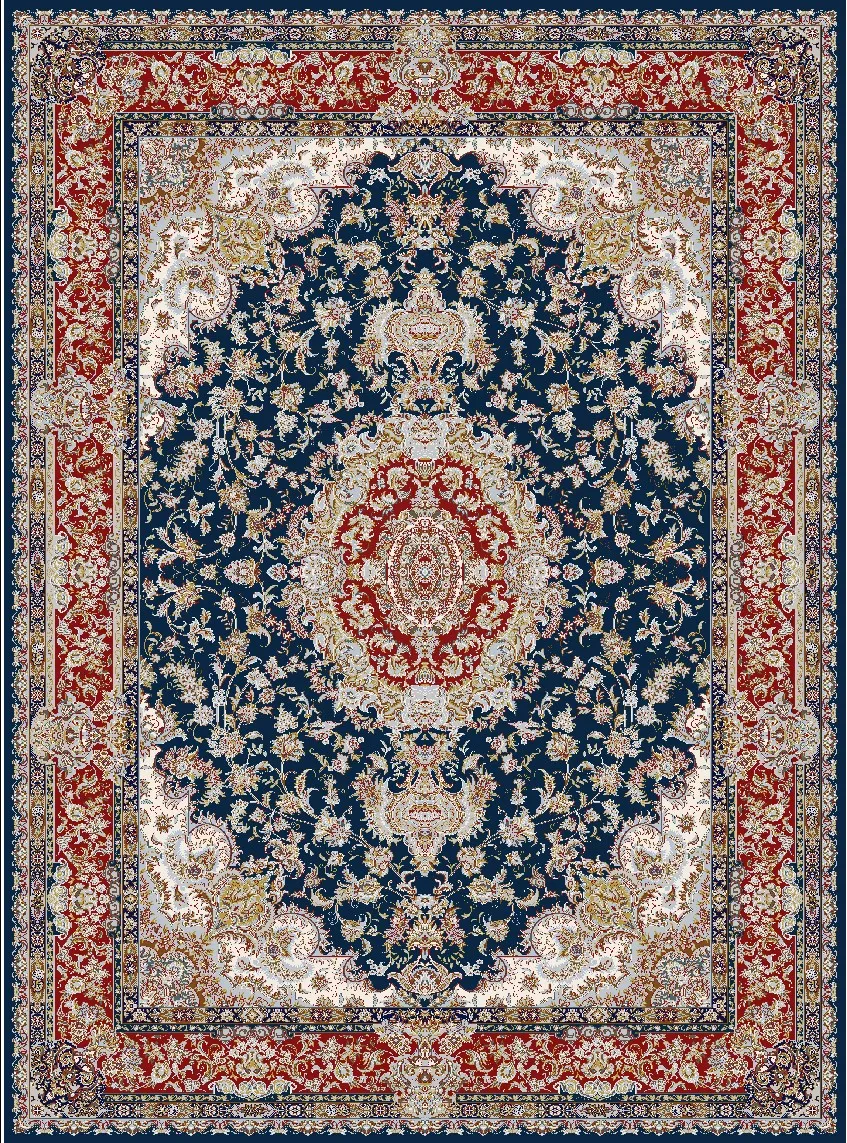 Wilton-Teppich - Vakifli (blau/multi)