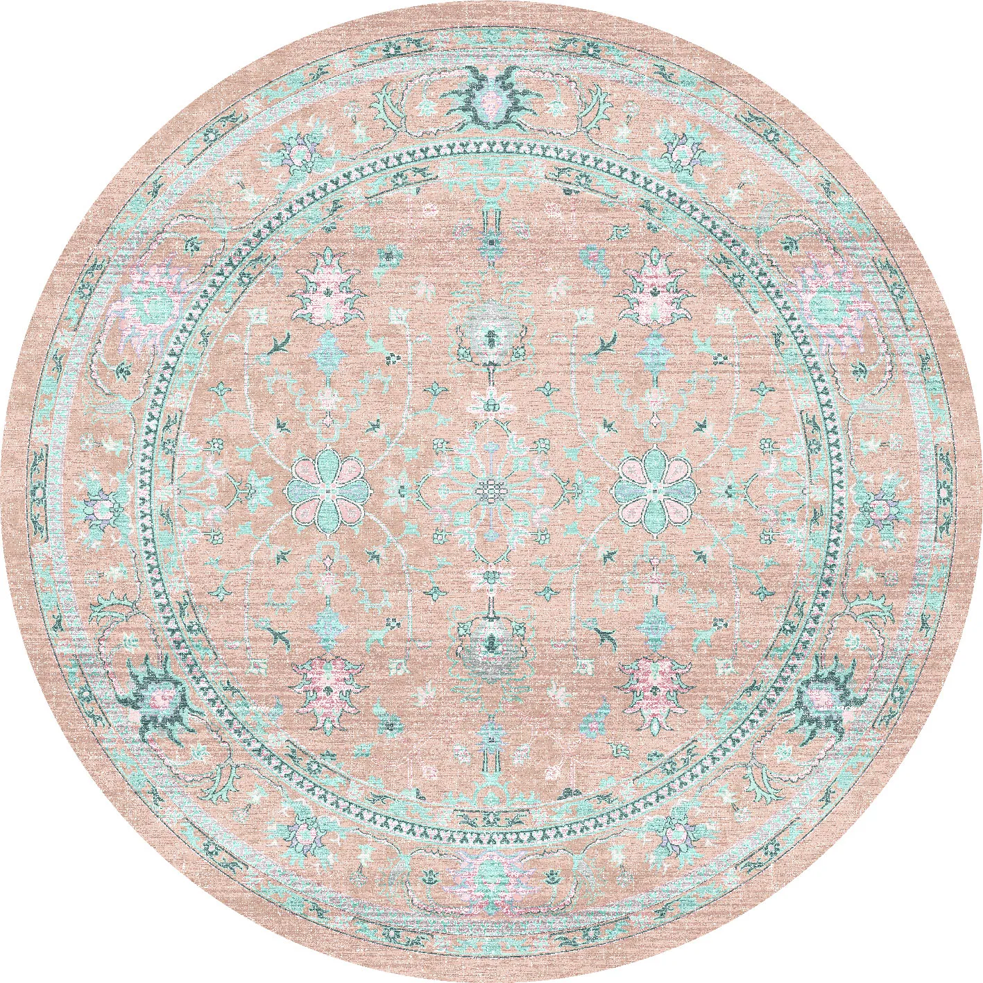Rund Teppich - Livley (rosa)