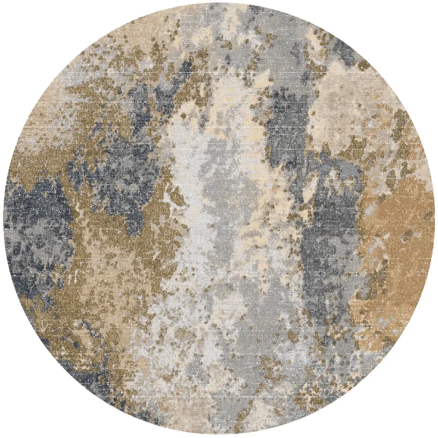 Rund Teppich - Travale (grau/bunt)