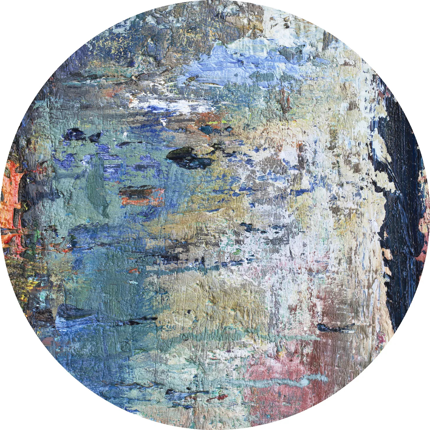 Rund Teppich - Tivat (blau/multi)