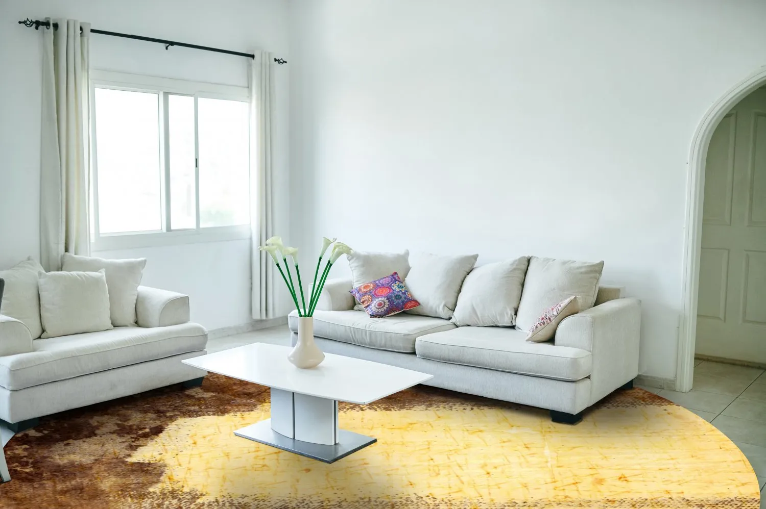 Rund Teppich - Agost (braun/beige)