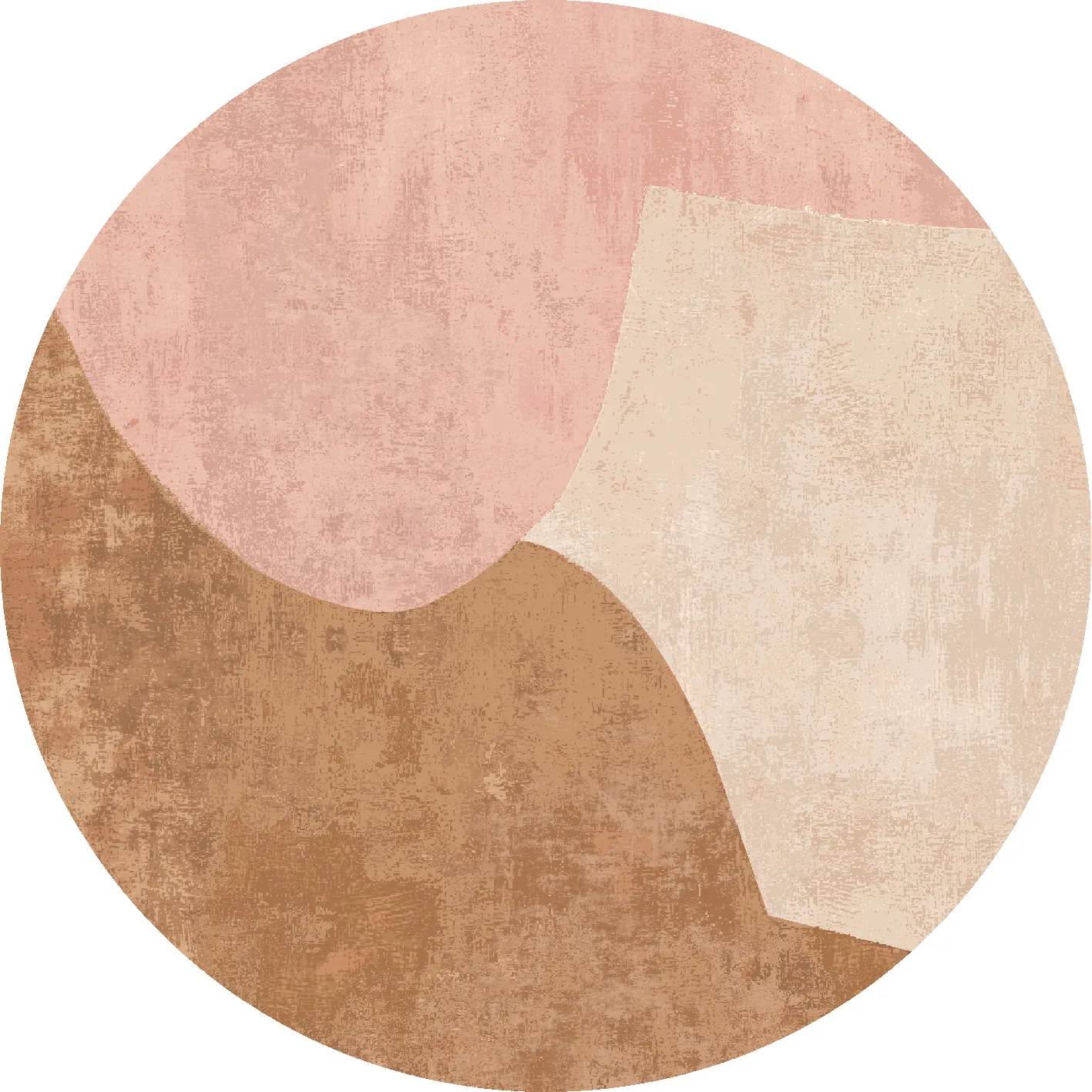Rund Teppich - Lazio (beige/rosa)