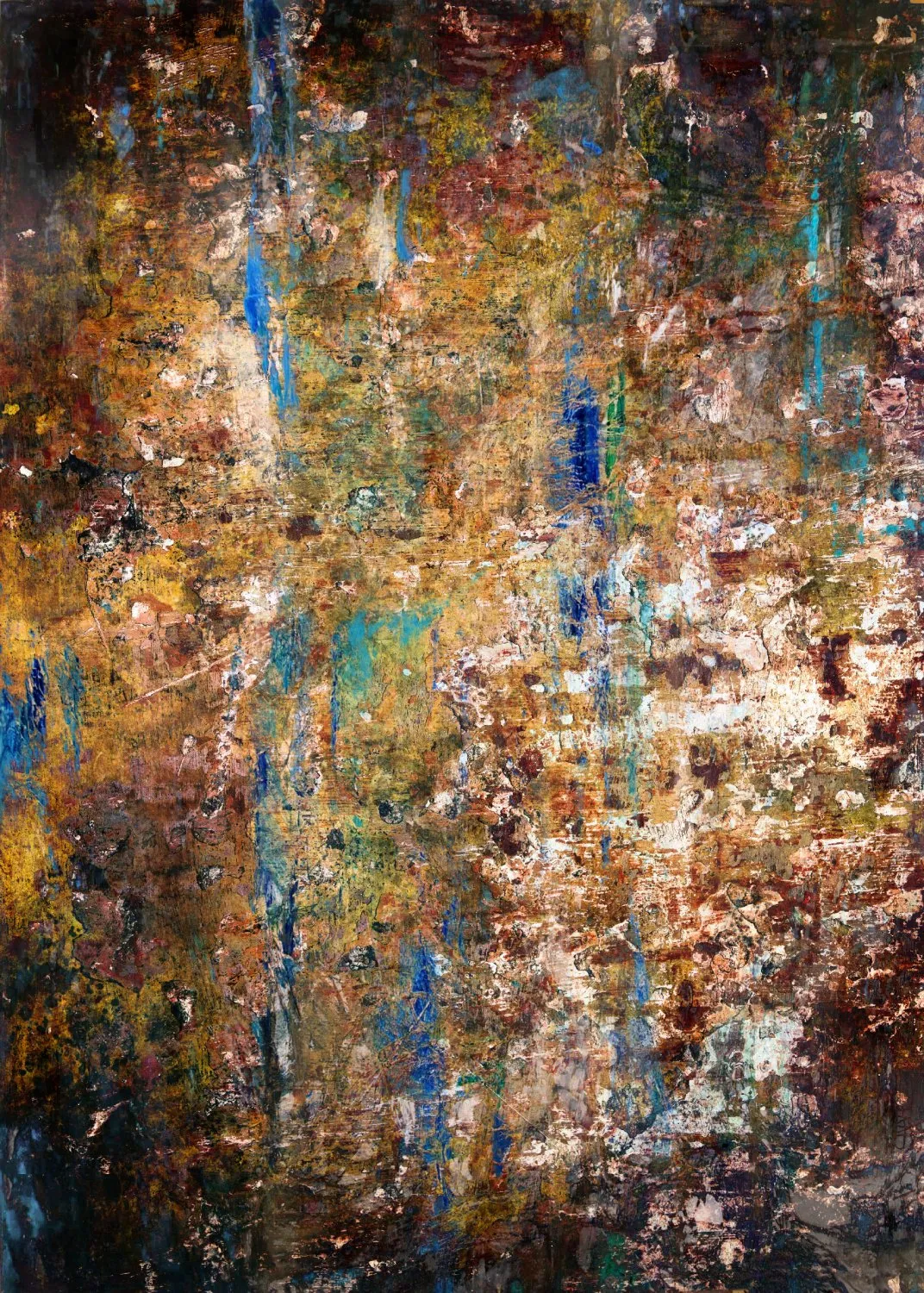 Wilton-Teppich - Trepito (braun/blau/multi)
