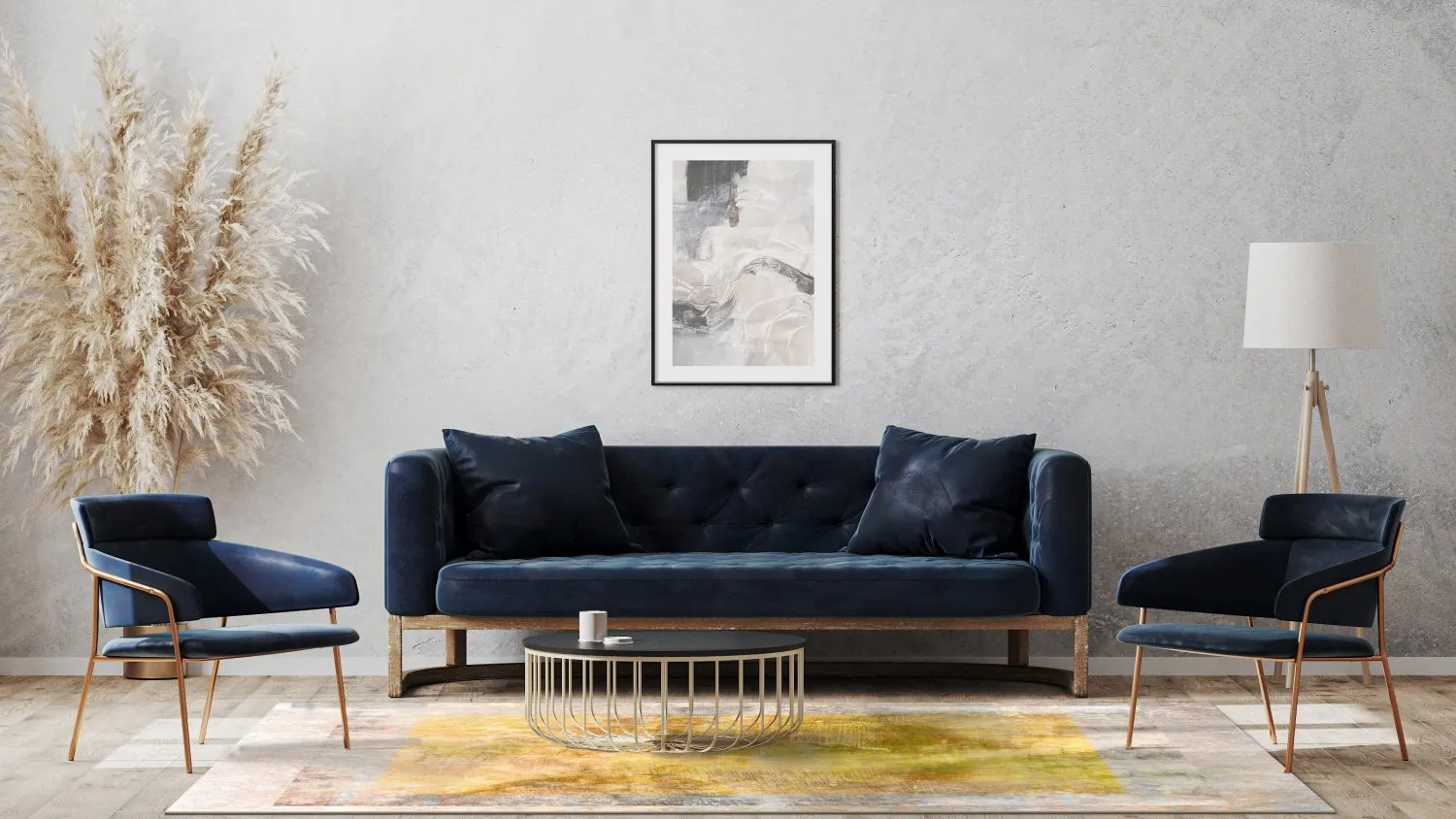 Wilton-Teppich - Budoni (grau/beige/gelb)