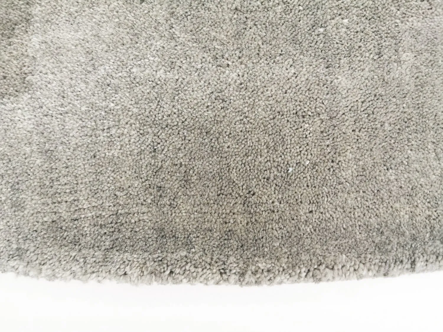 Rund Teppich - Recycled PET with viscose look (grau)