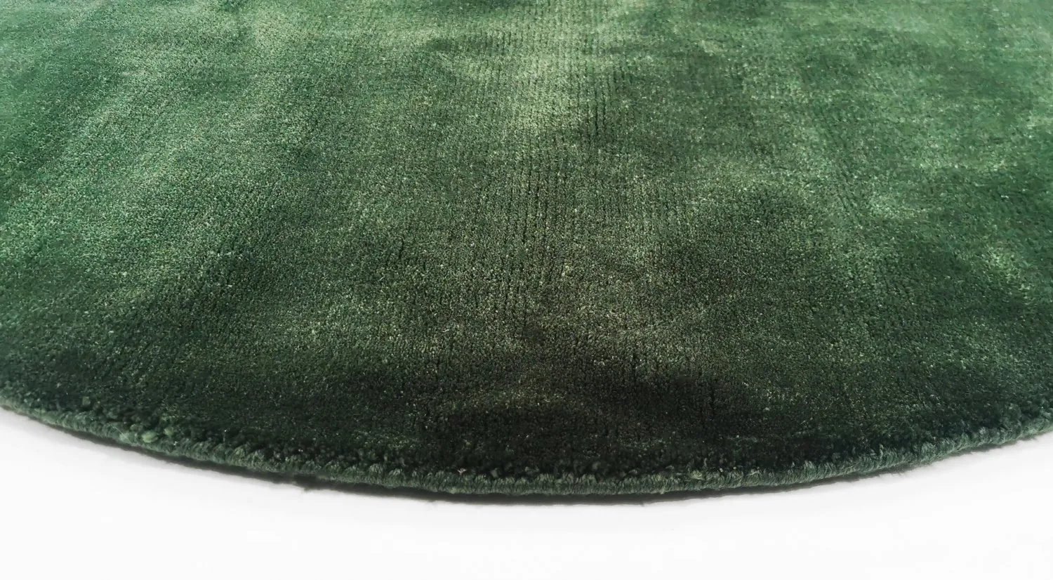 Rund Teppich - Recycled PET with viscose look (grün)