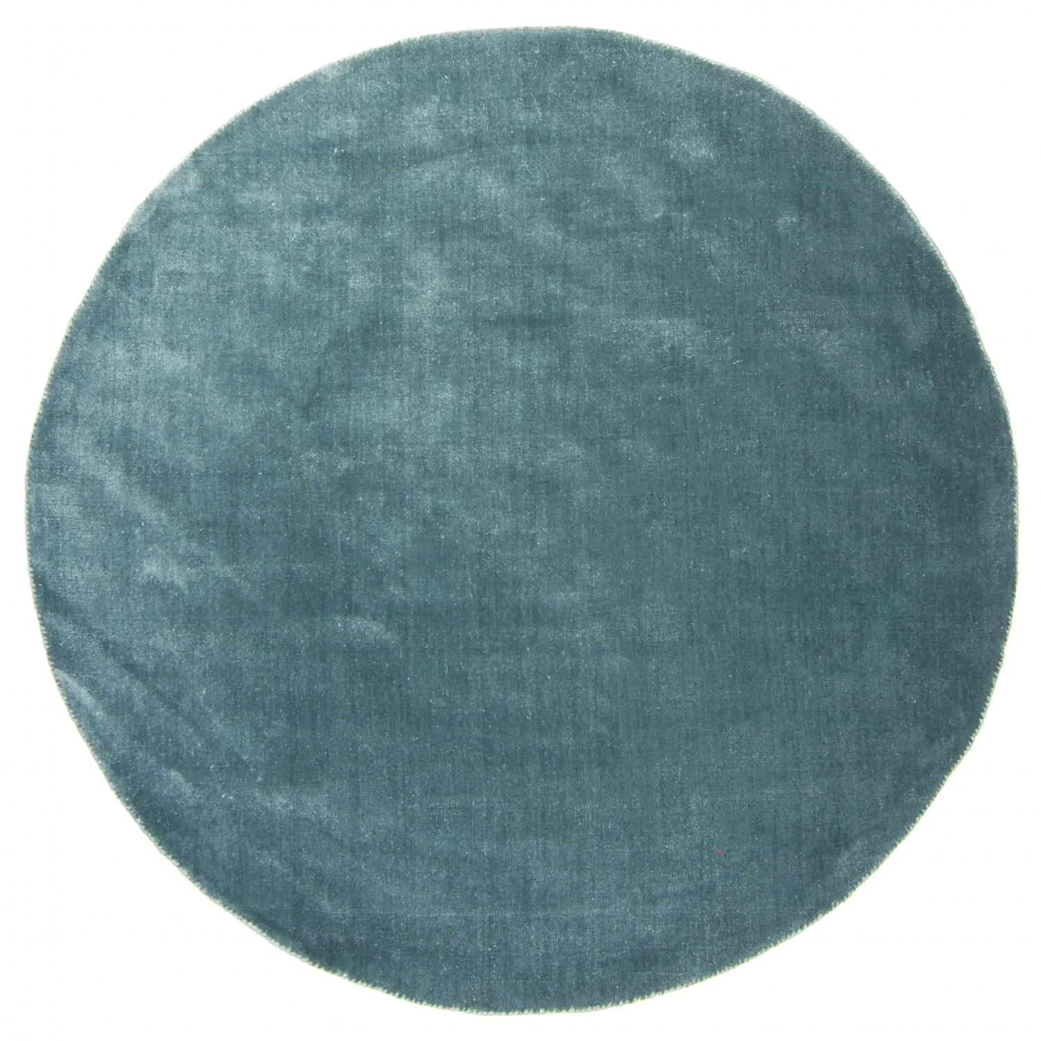 Rund Teppich - Recycled PET with viscose look (stahlblau)