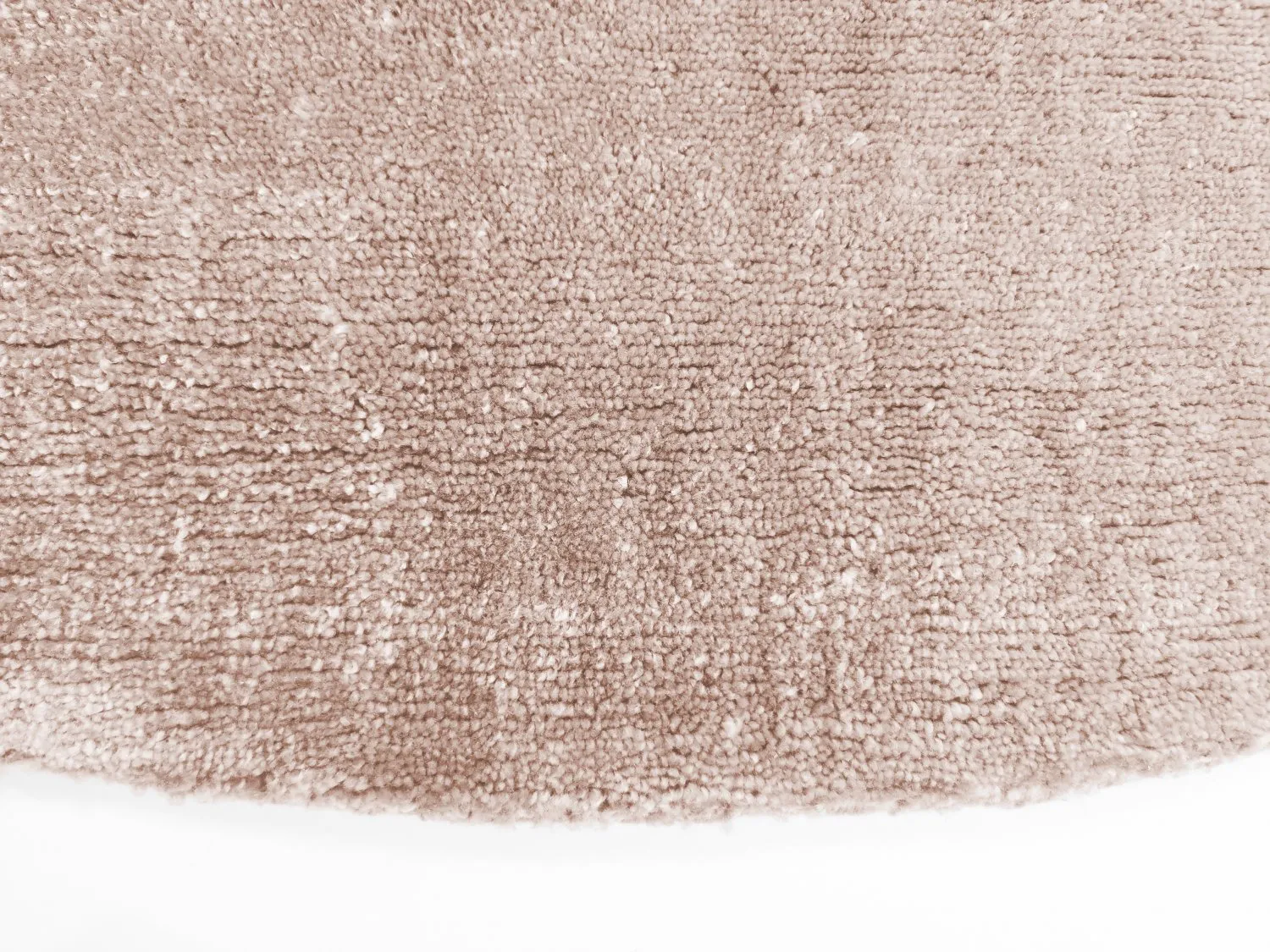 Rund Teppich - Recycled PET with viscose look (hellbraun)