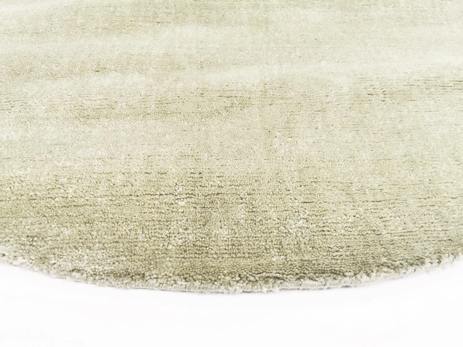 Rund Teppich - Recycled PET with viscose look (mint)
