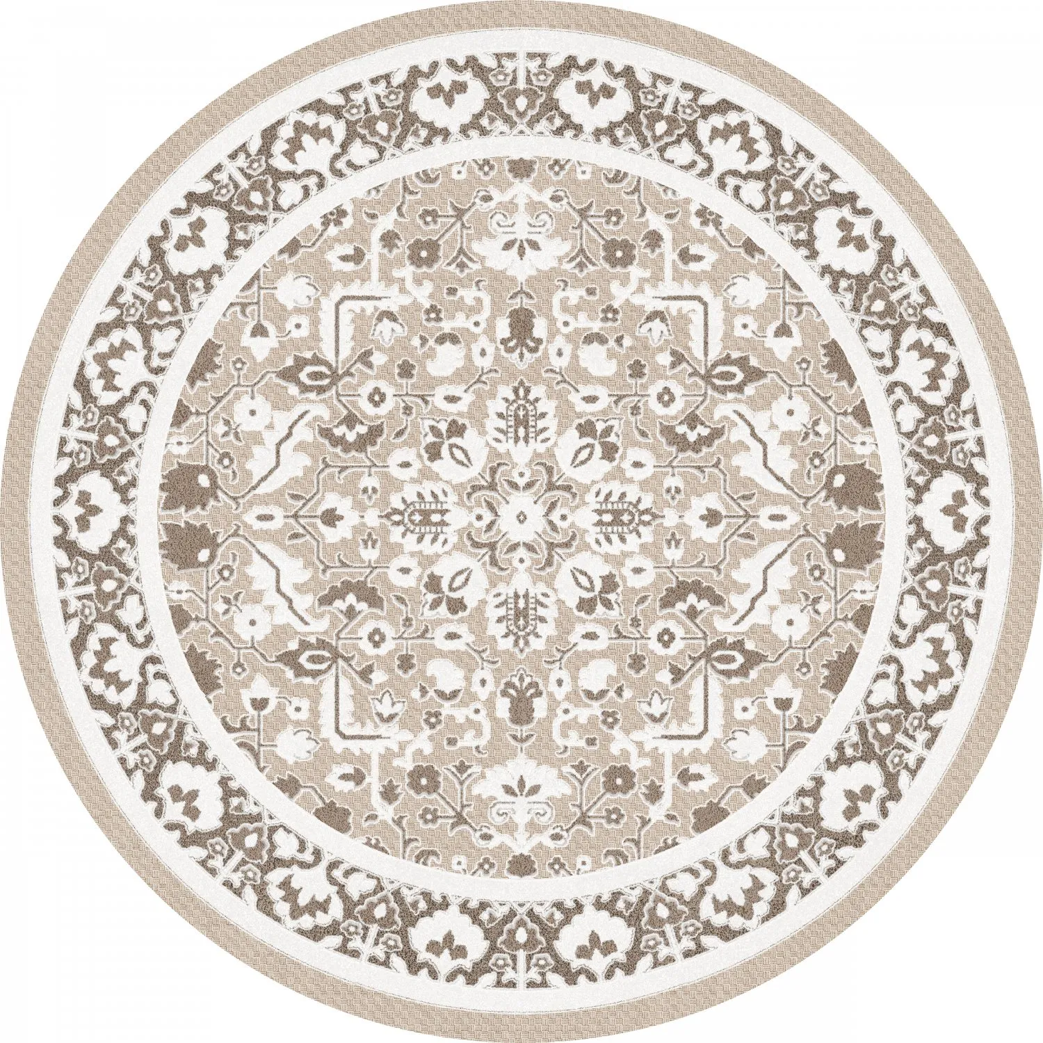 Runde Teppiche - Ember (beige/grau)