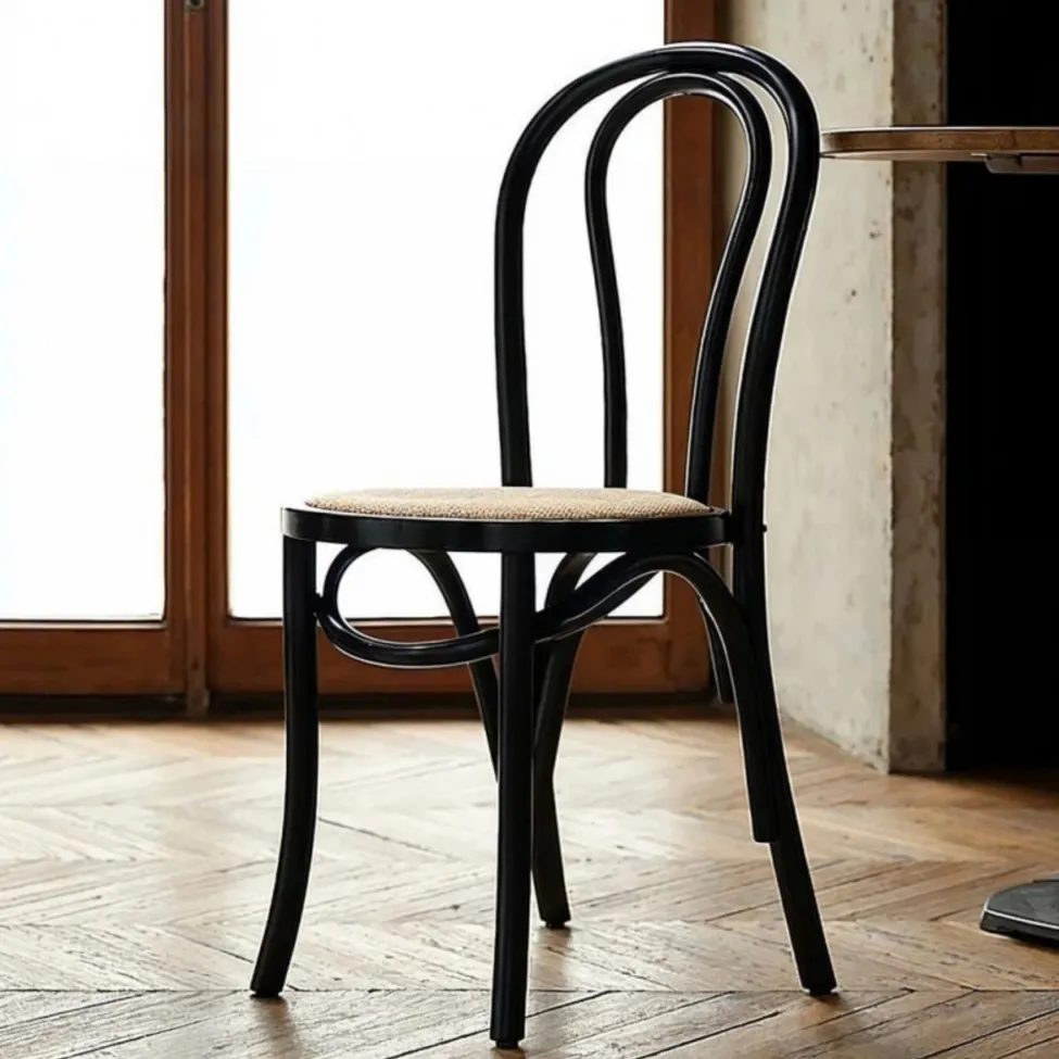Stuhl - Bistro (rattan/schwarz) - 2 Stck.