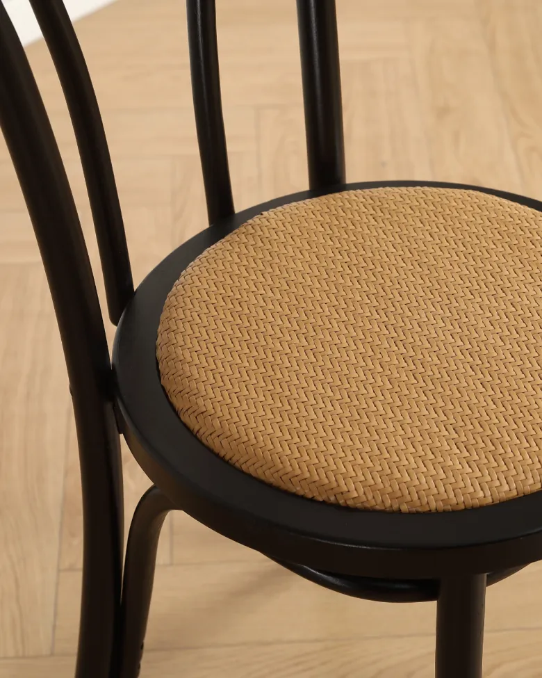 Stuhl - Bistro (rattan/schwarz) - 2 Stck.