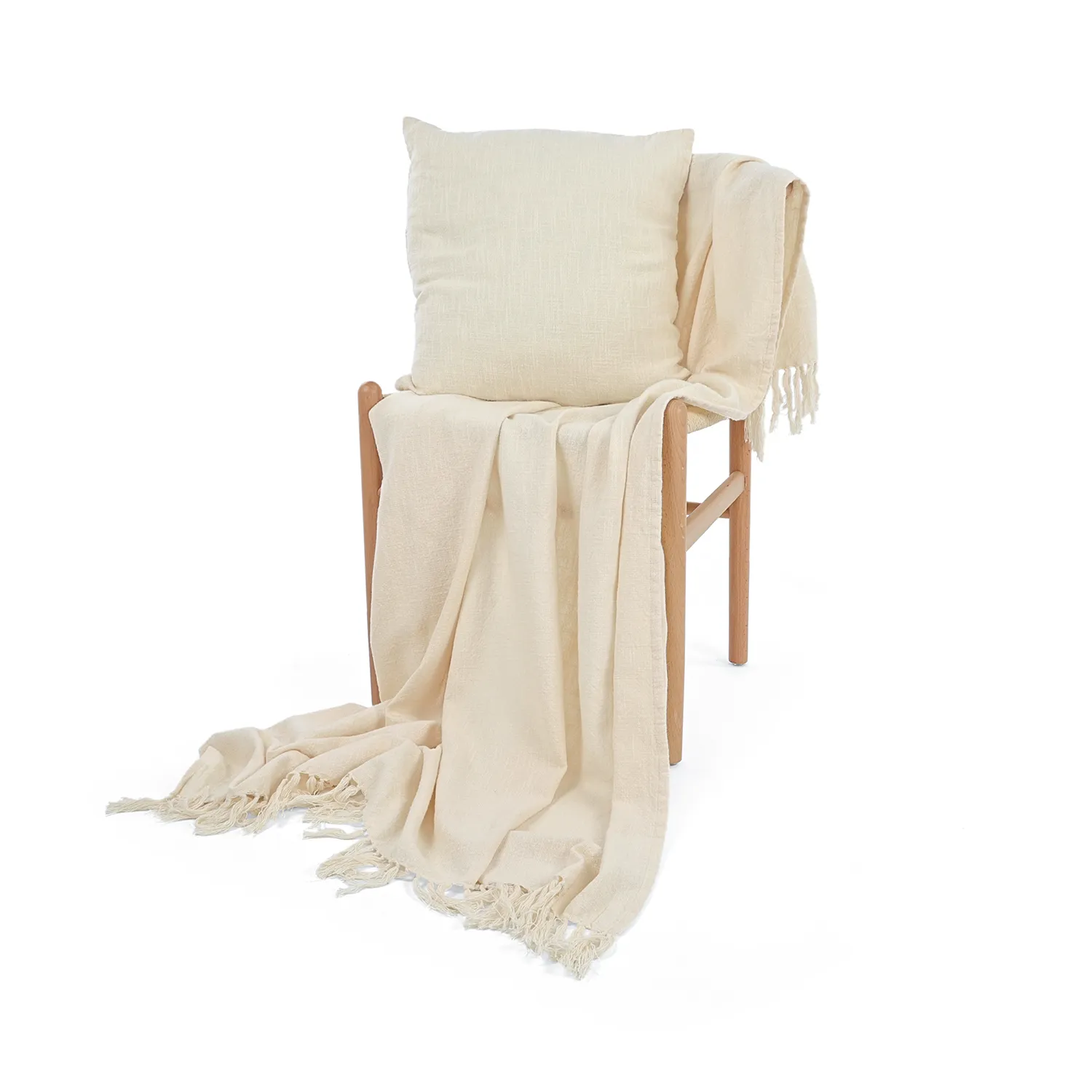 Decken - Veya cotton throw (creme)