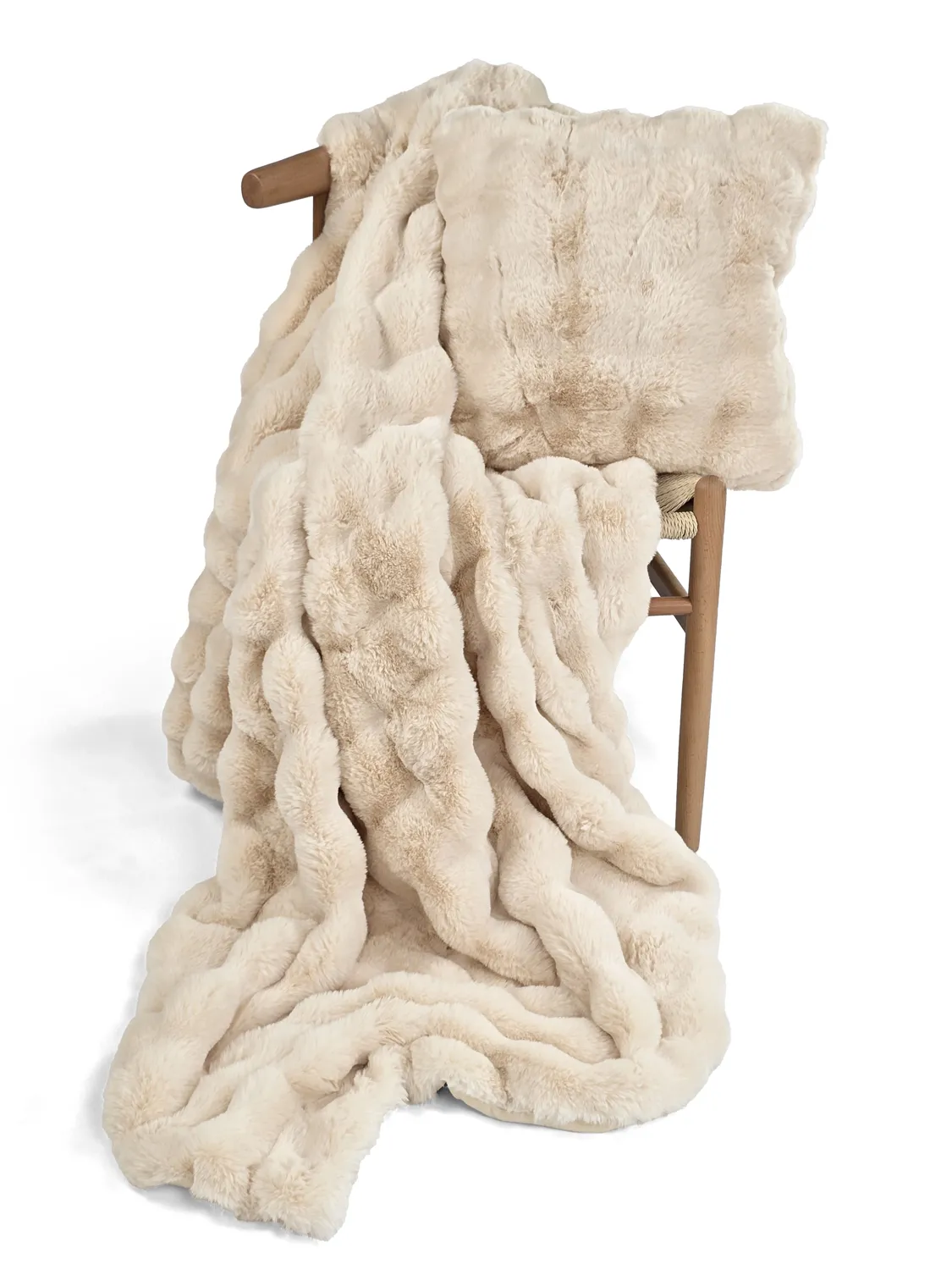 Decken - Aranga Bubble Throw (beige)