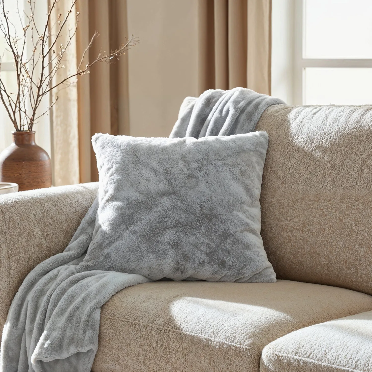 Decken - Aranga Super Soft Throw (grau)