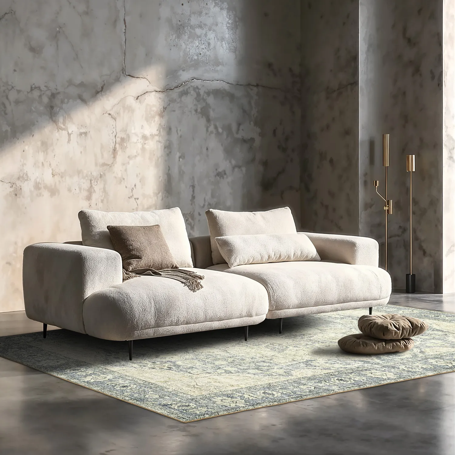 Flachgewebter Teppich - Alvand (grau)