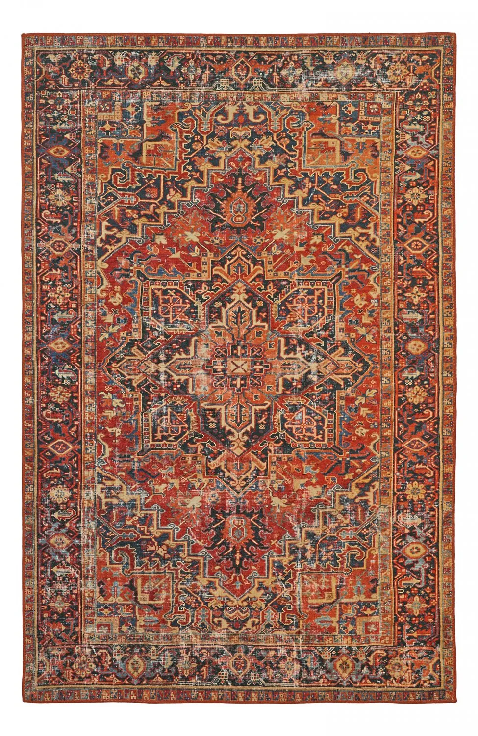 Flachgewebter Teppich - Anzali (rot)