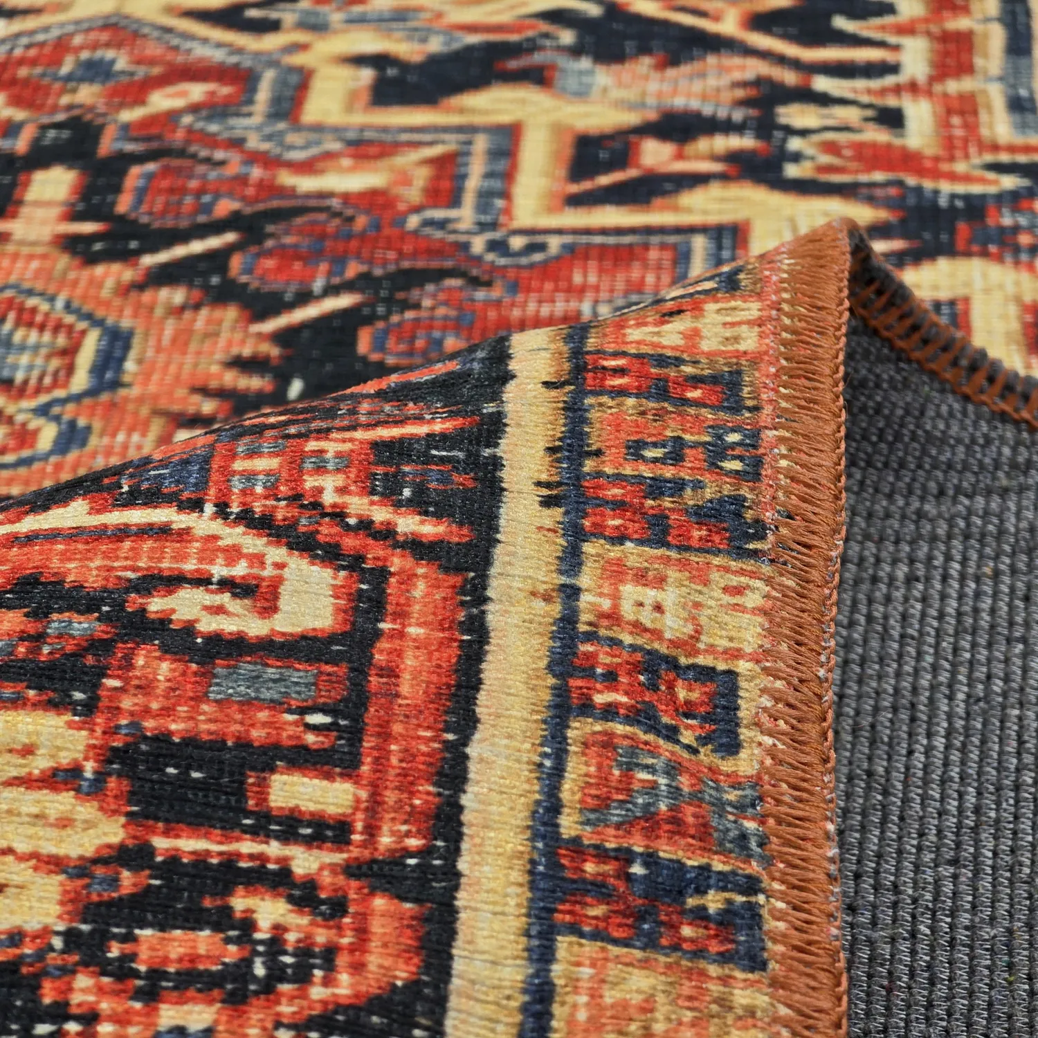 Flachgewebter Teppich - Anzali (rot)