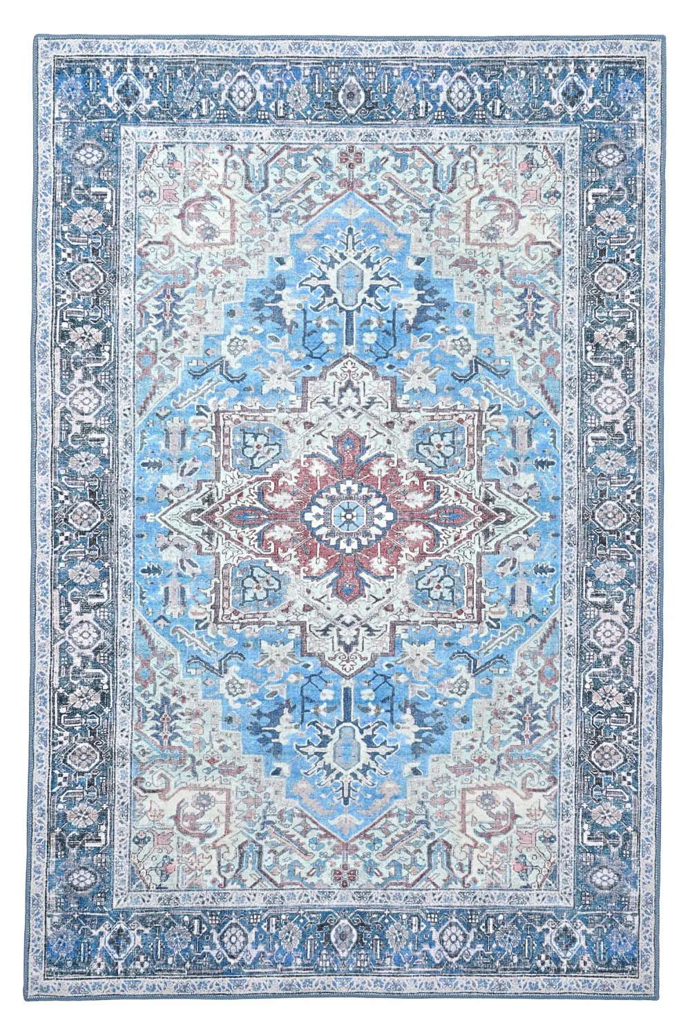 Flachgewebter Teppich - Birjand (blau)